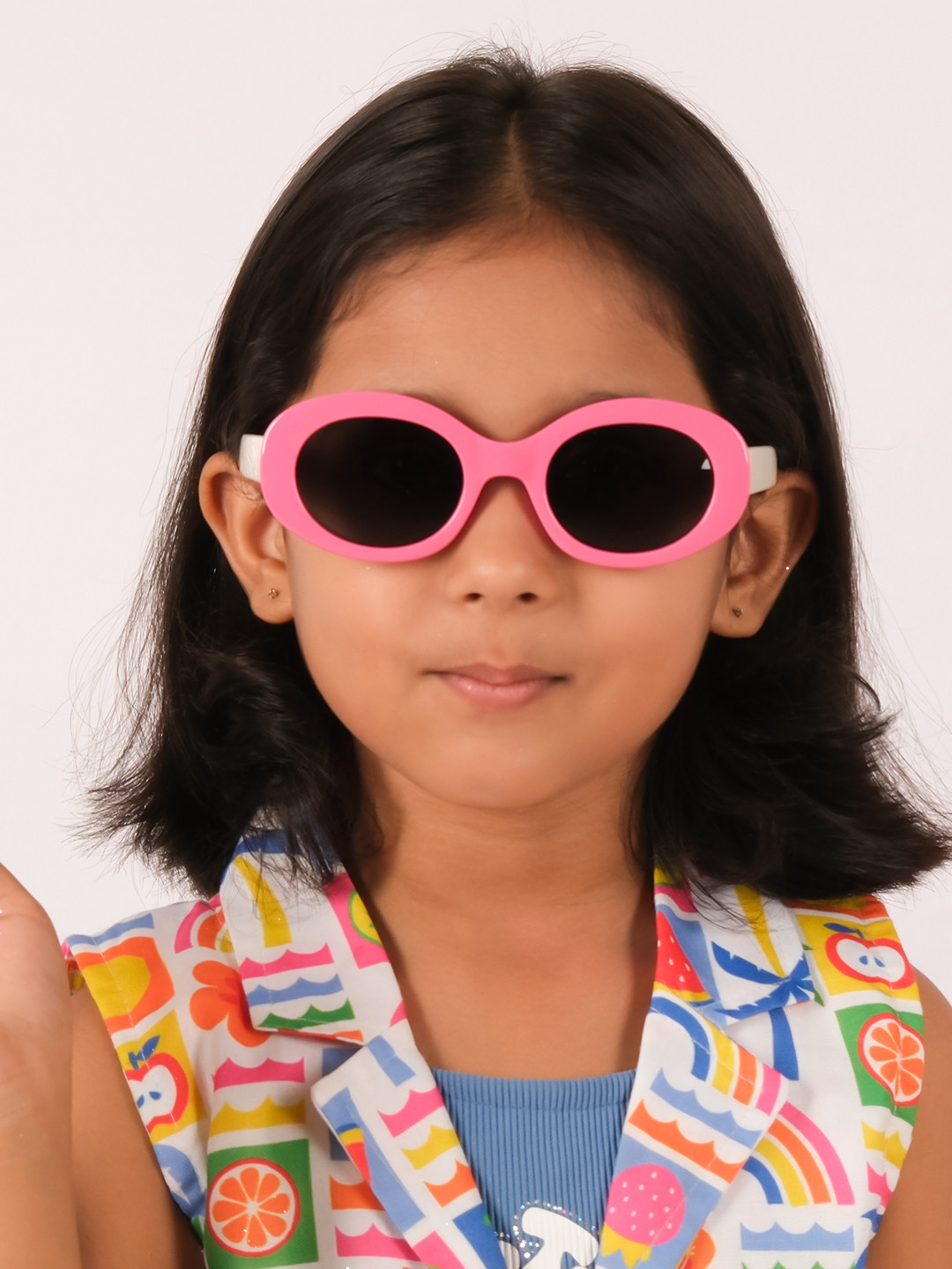DukieKooky Unisex Kids Oval Sunglasses with Polarised Lens Sunglasses DKSG526C