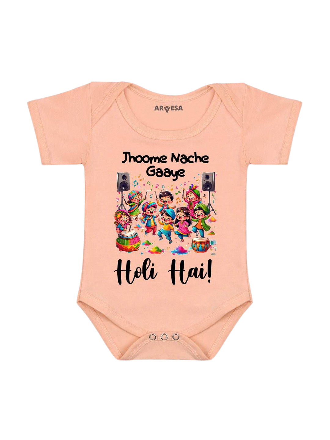 Arvesa Holi Hai Printed Romper