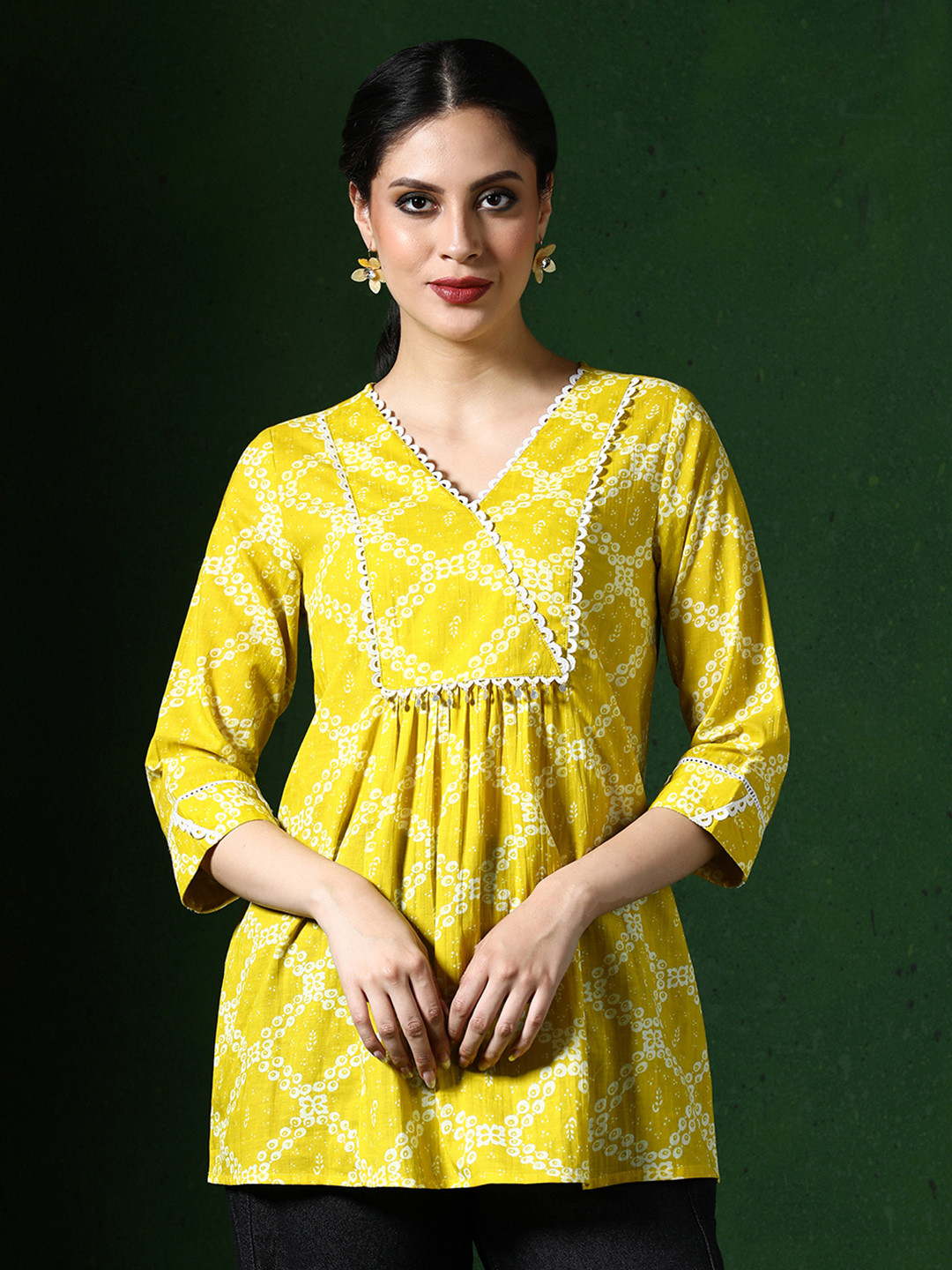 Jaipur Kurti Women Floral Embroidered Cotton Top