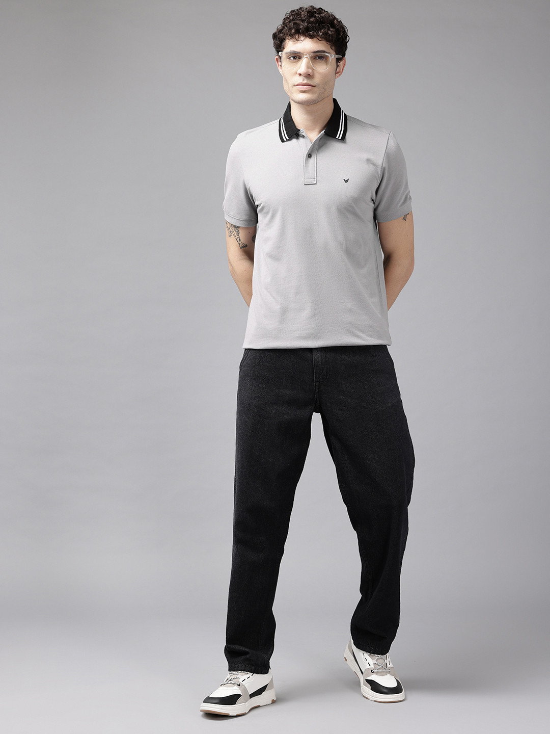 Blackberrys Contrast Polo Collar Slim Fit T-shirt
