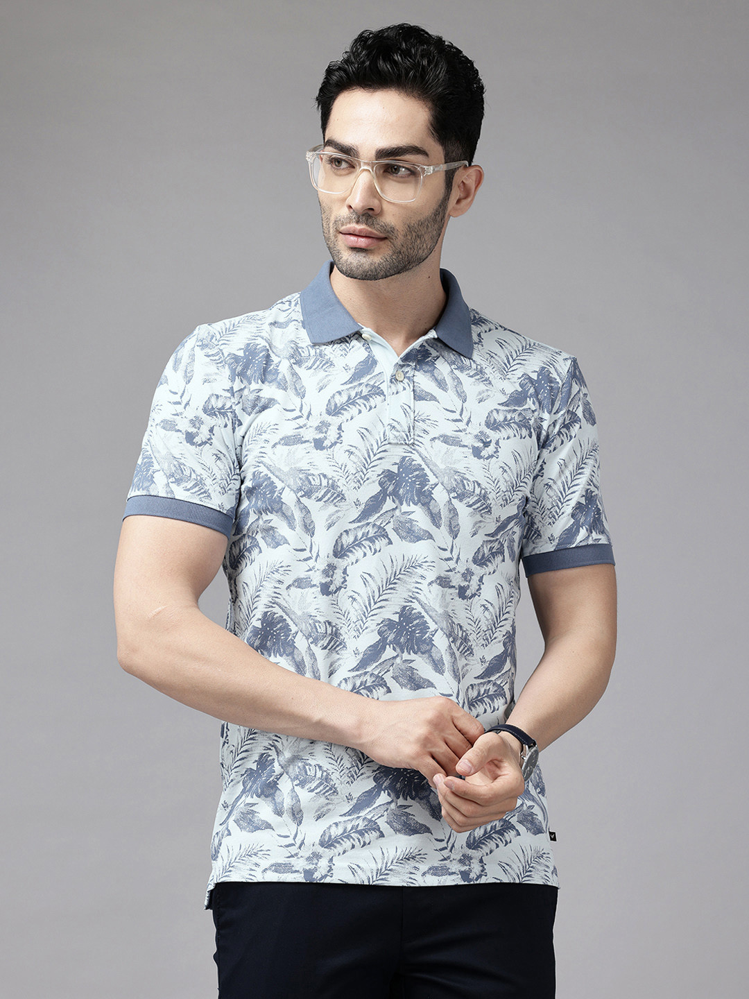 Blackberrys Tropical Polo Collar Slim Fit T-shirt