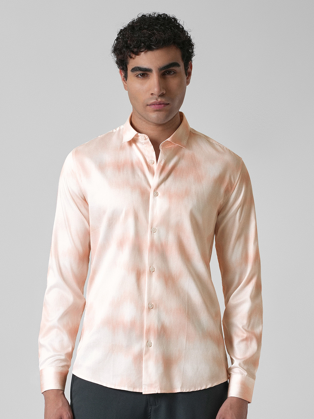 Banana Club Soft Hued Printed Classic Slim Fit Printed Casual Shirt