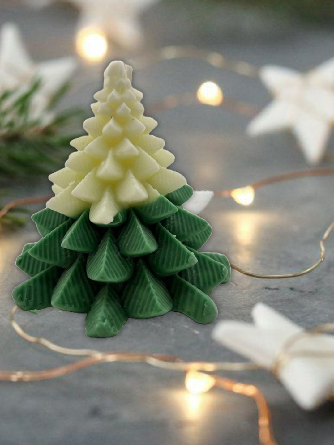 Earthly Edges Scented 1 Wick Scented Solid Tree Regular Pillar Candles