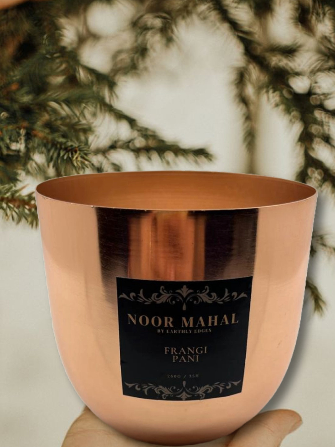 Earthly Edges Scented 1 Wick Noor Mahal Solid Round Regular Jar Candles