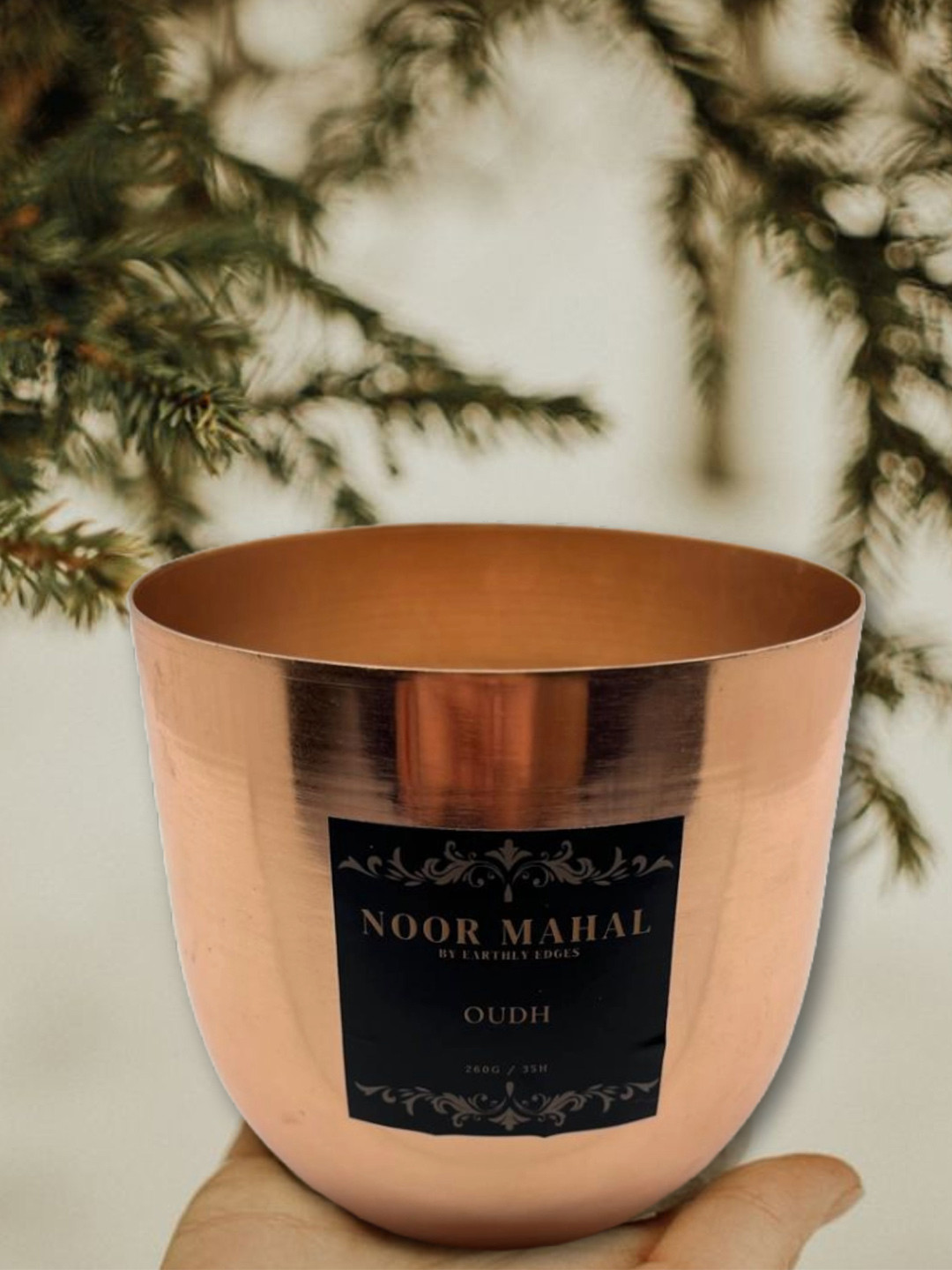 Earthly Edges Scented 1 Wick Noor Mahal Solid Round Regular Jar Candles