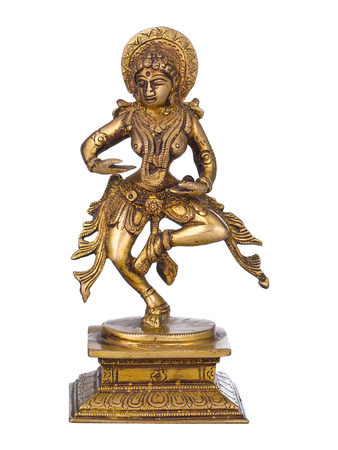 Exotic India Gold-Toned A Classical Indian Dancer Idol Showpiece