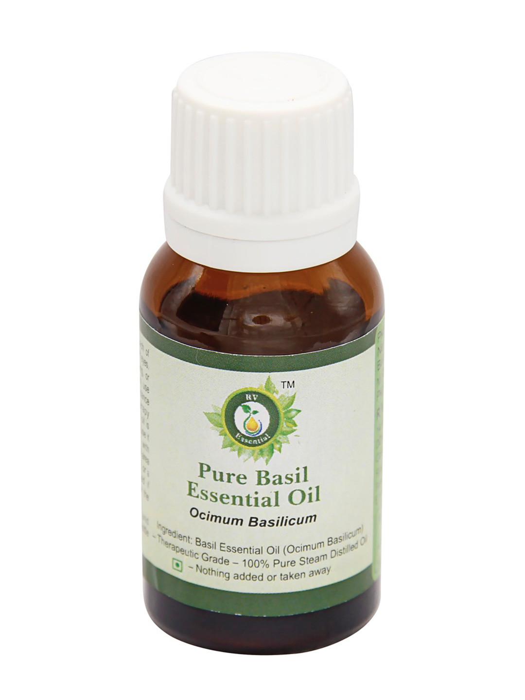 R V Essential Pure Basil Essential Oil- 15 ml