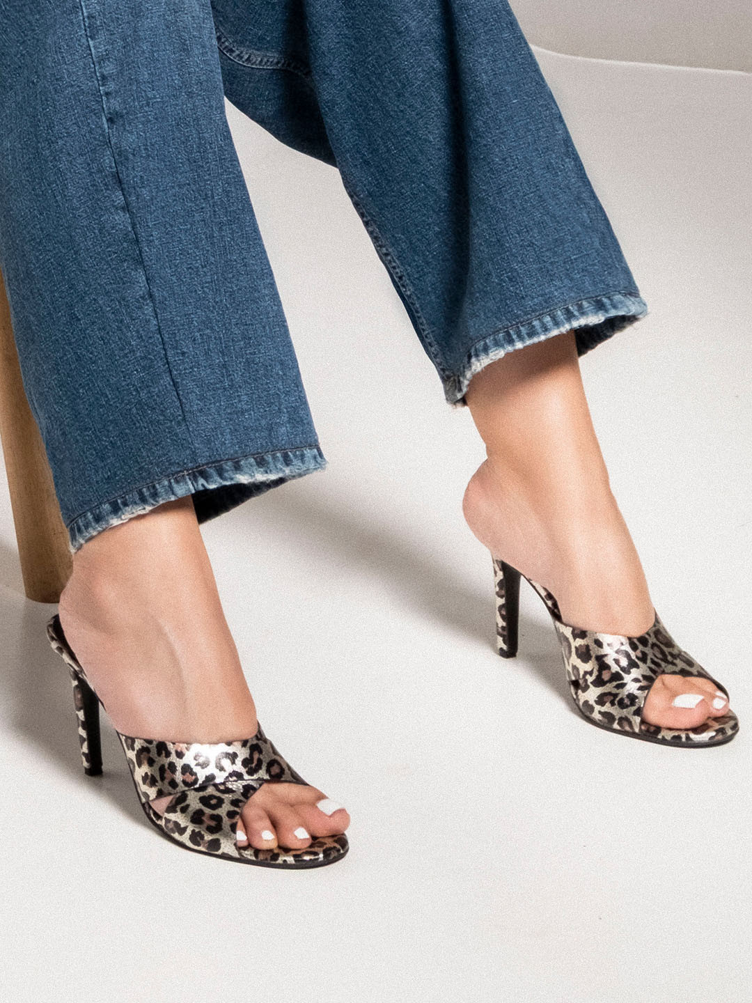 Tao Paris Women Leopard Print Peep Toe Heels