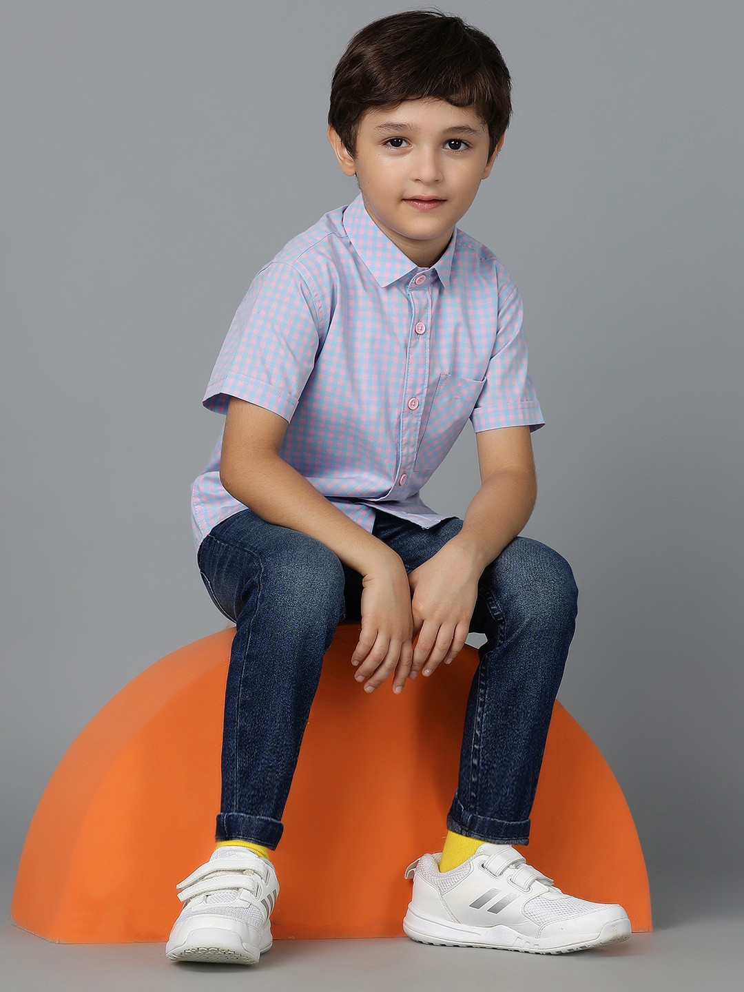 TALES & STORIES Boys Blue Mid-Rise Slim Fit Stretchable Light Faded Denim Jeans