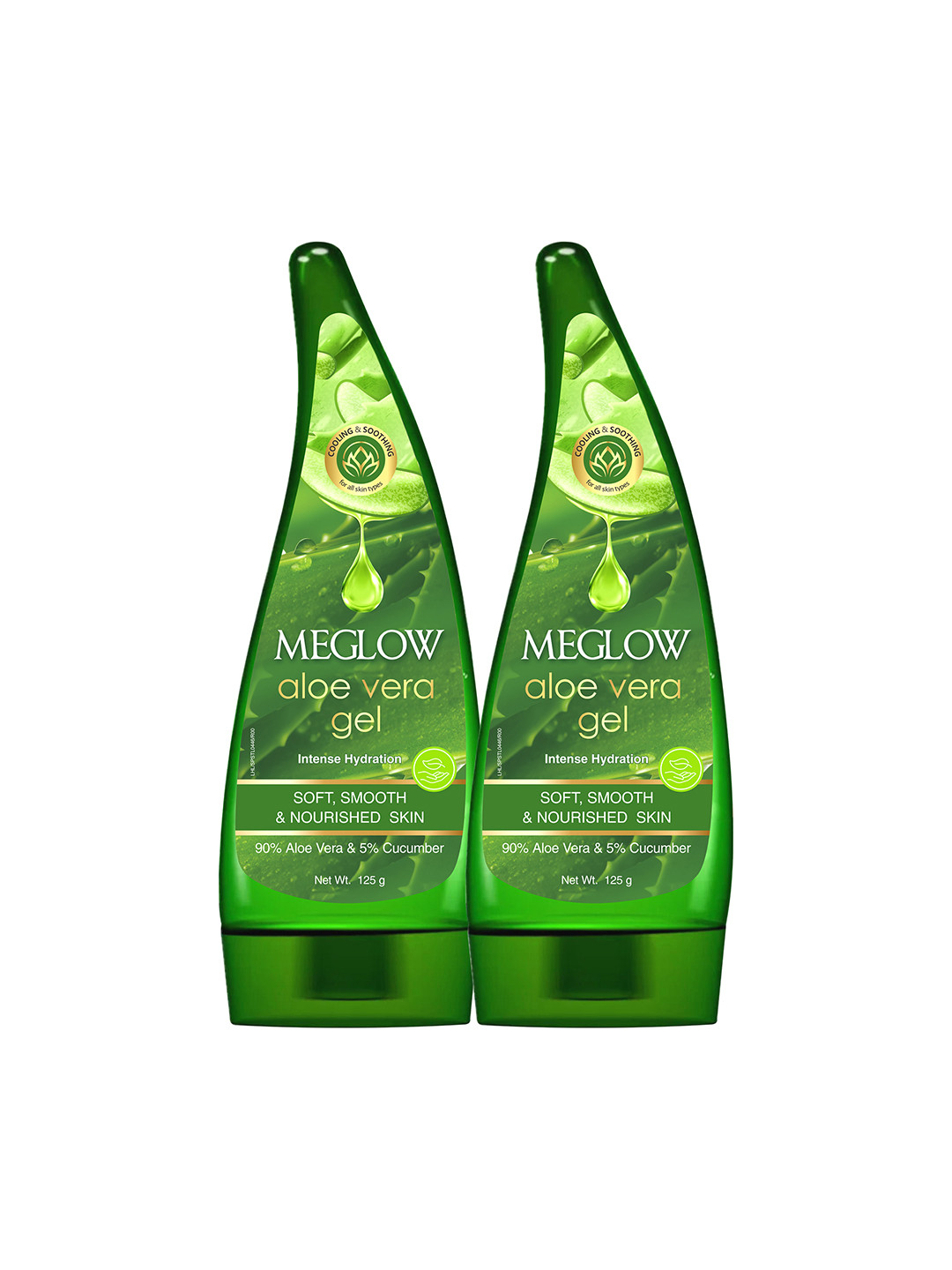 MEGLOW Set Of 2 Intense Hydration Aloe Vera Gel - 125 g Each