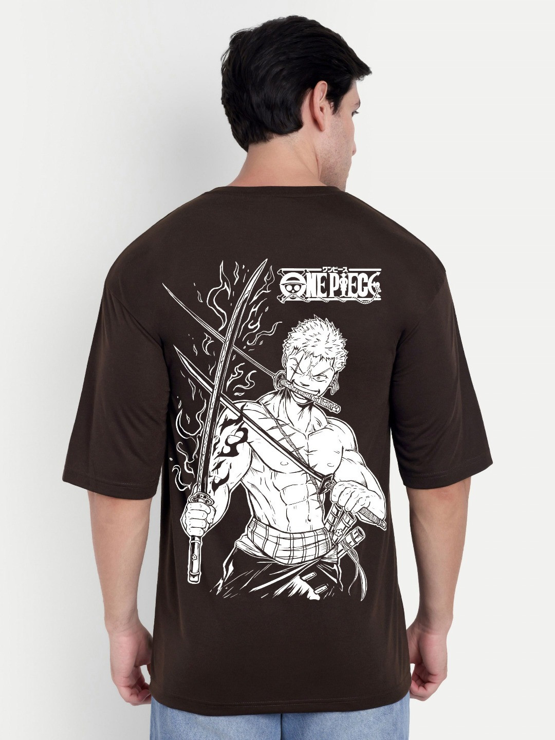 BENNY BROOKS Men One Piece Graphic Printed Round Neck Cotton Oversized T-shirt