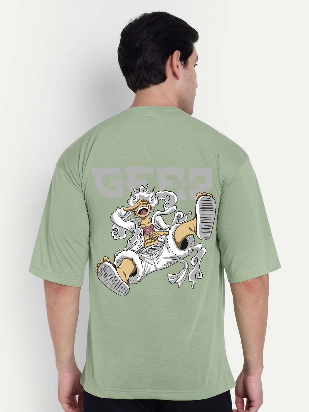 BENNY BROOKS Men One Piece Graphic Printed Round Neck Cotton Oversized T-shirt