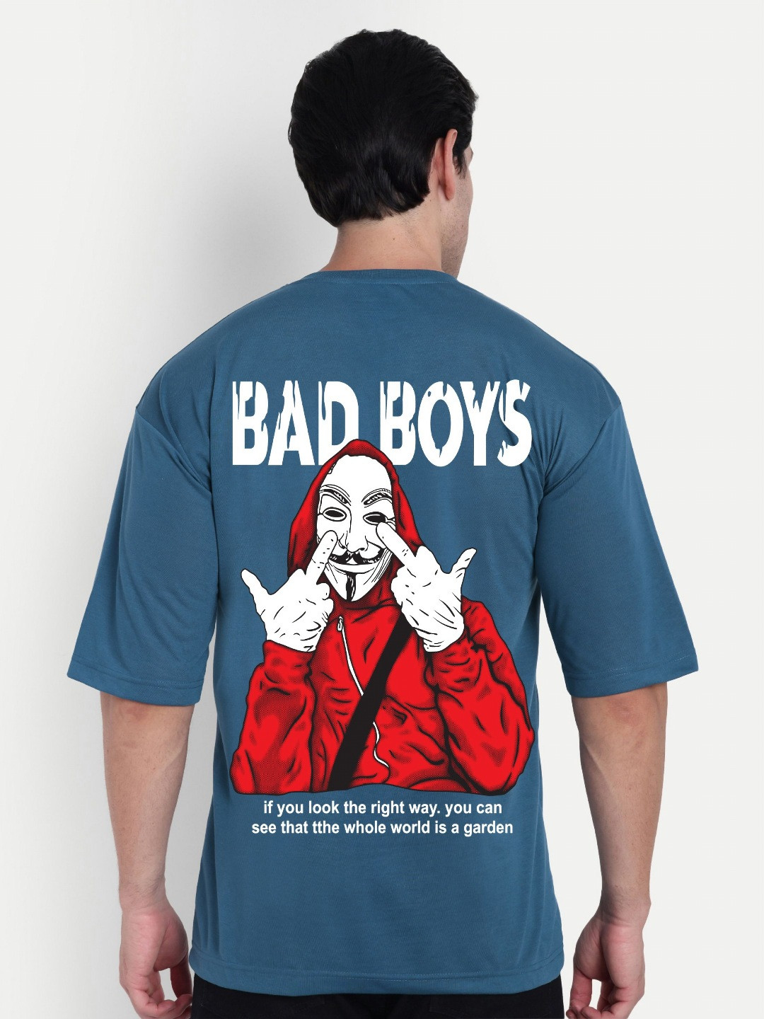 BENNY BROOKS Men Graphic Printed Oversized Half Sleeve T- shirt