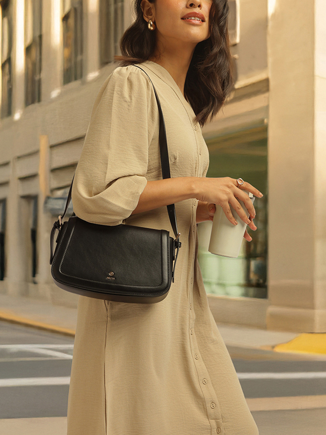 IRTH by House of Titan Sophie Flap Closure Small Shoulder Bag