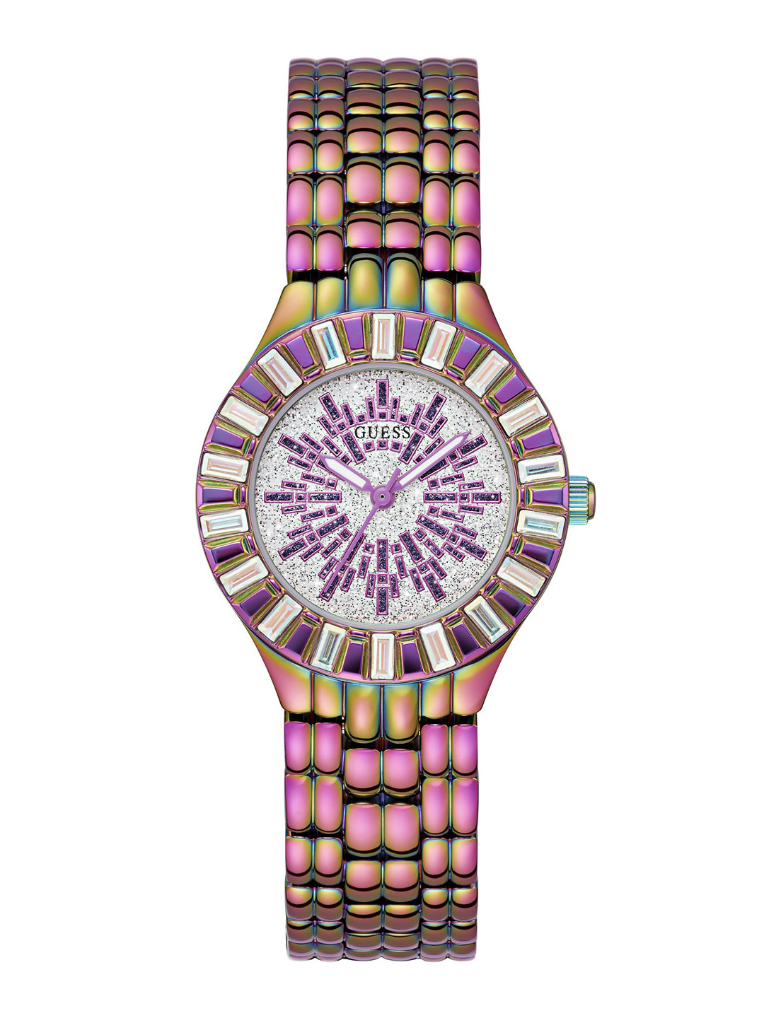 GUESS Women Trend Firework Embellished Dial Analogue Watch - GW0602L3