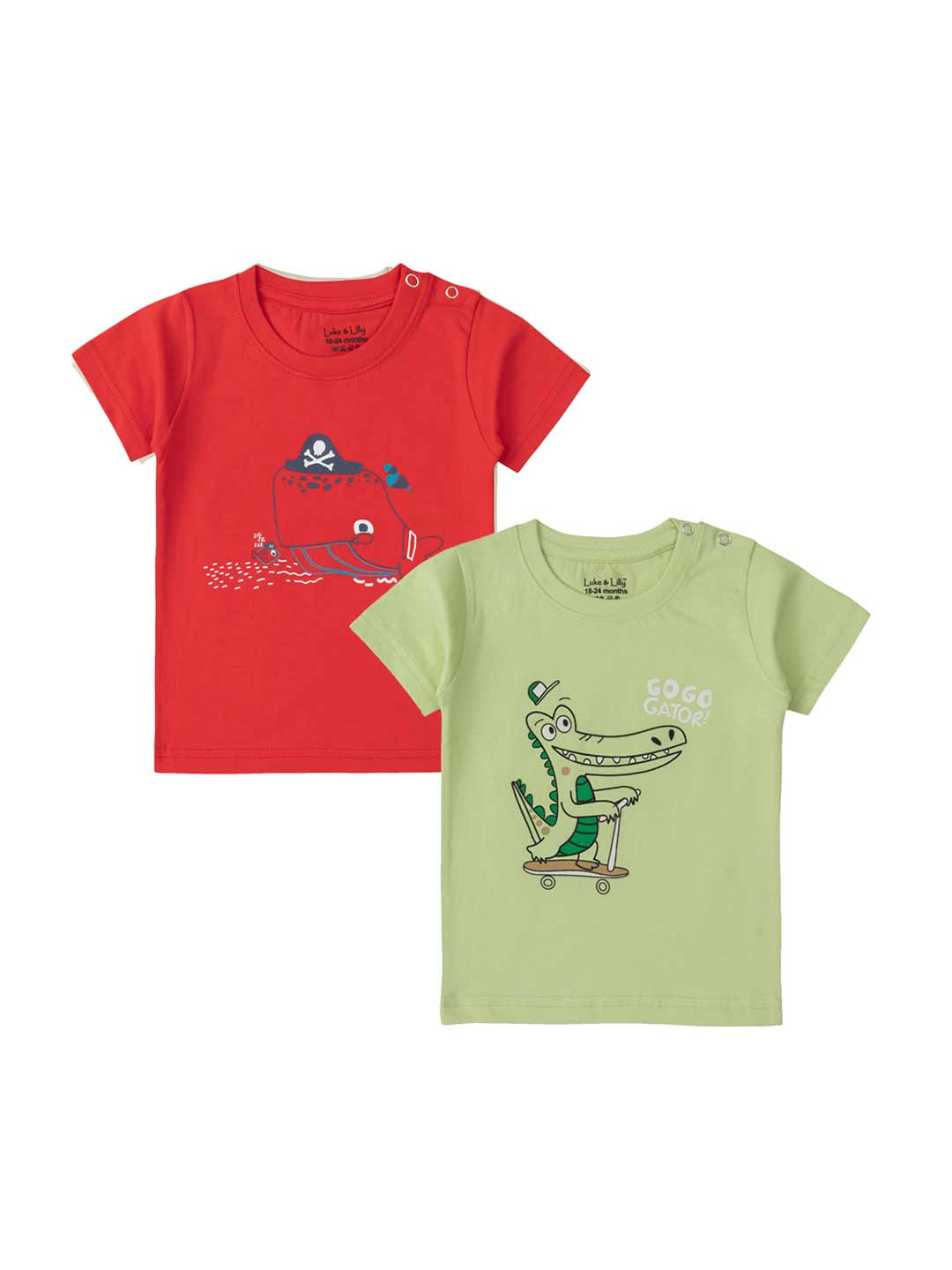 Luke & Lilly Boys 2 Printed Applique T-shirt