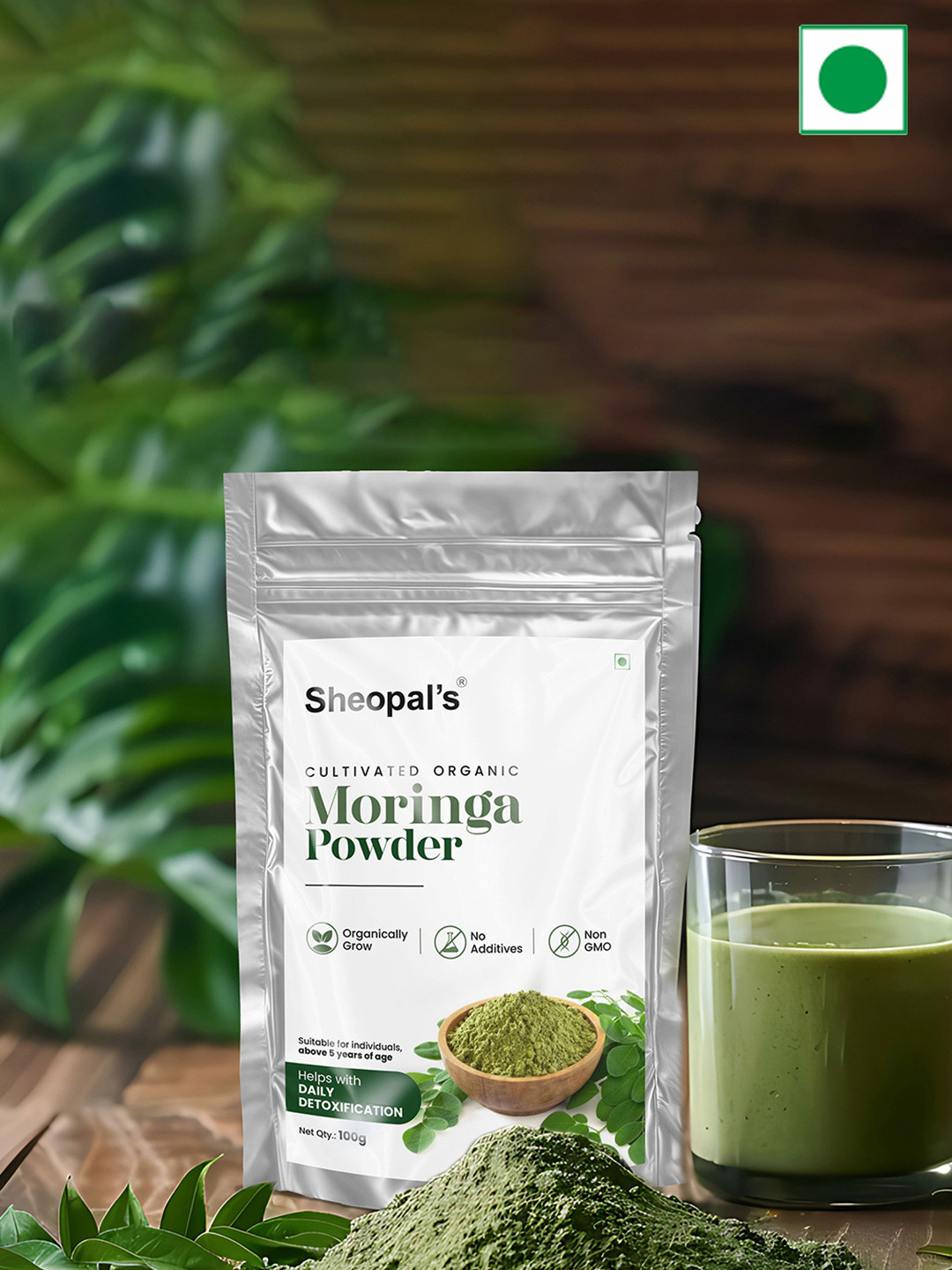Sheopal's Set Of 2 Natural Moringa Powder For Immunity - 100 g Each