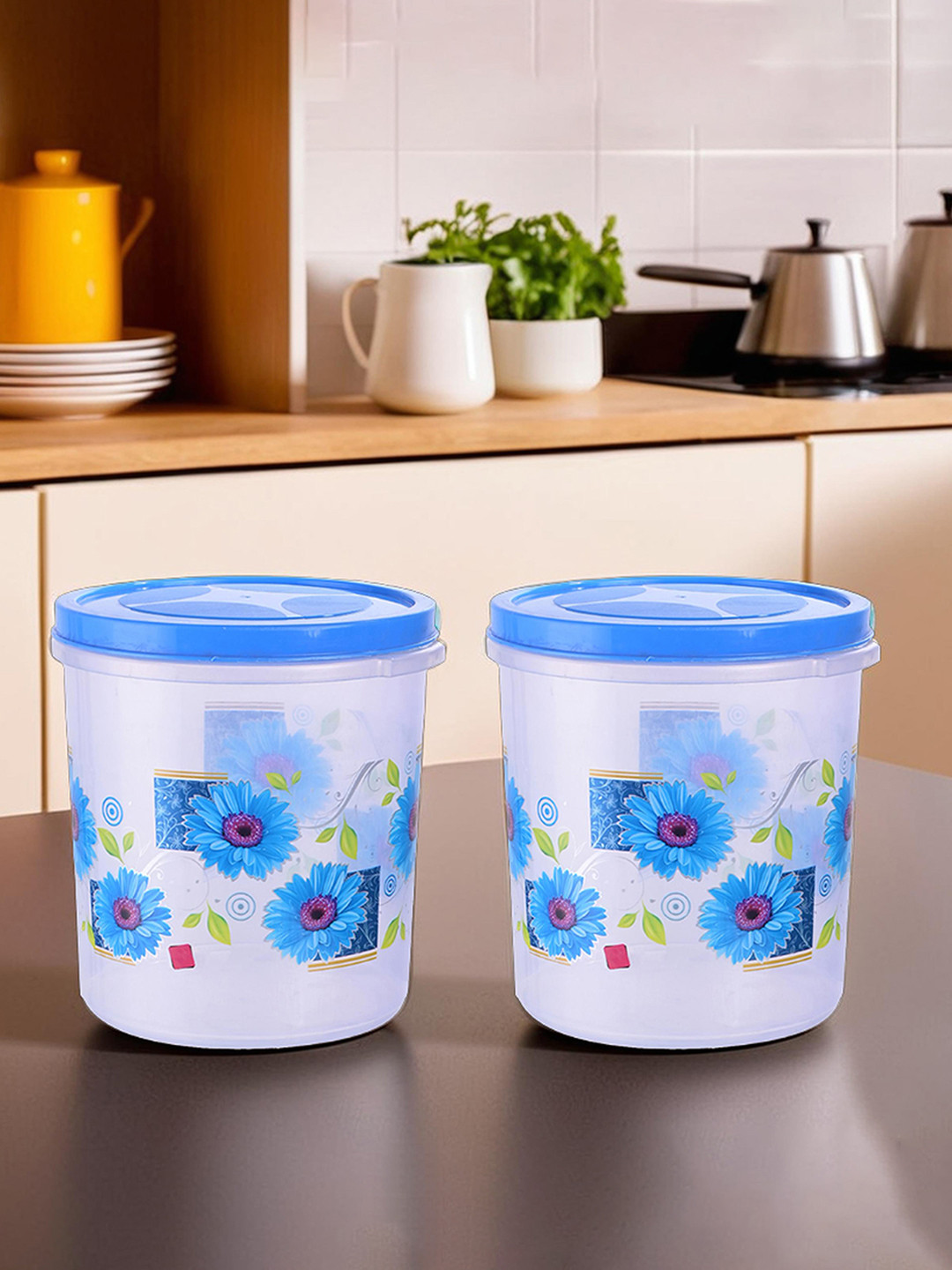 Kuber Industries Set of 2 Blue Multi-Purpose Grocery Storage Box Container - 5L