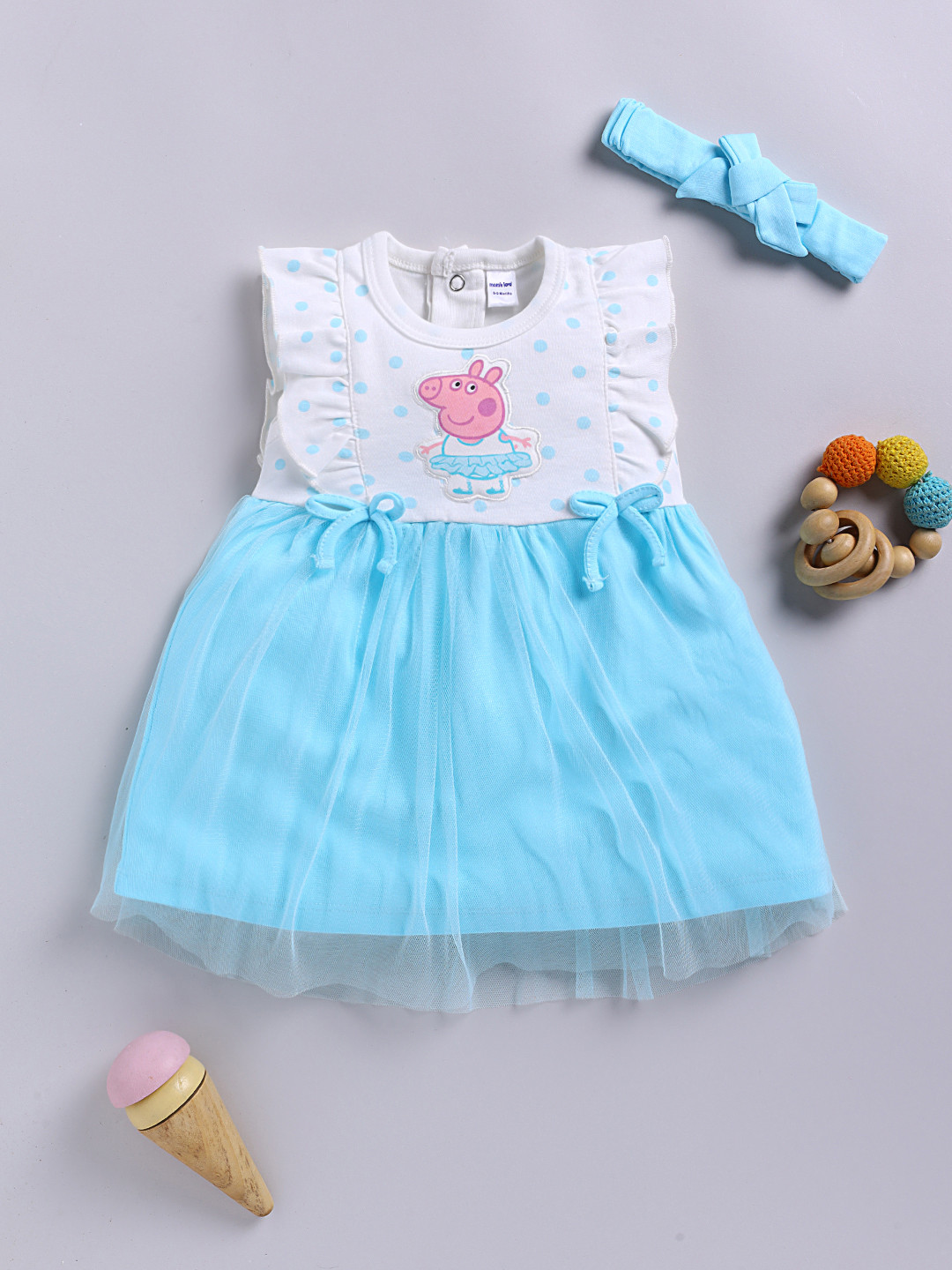 Moms Love Infant Peppa Pig Print Fit & Flare Dress