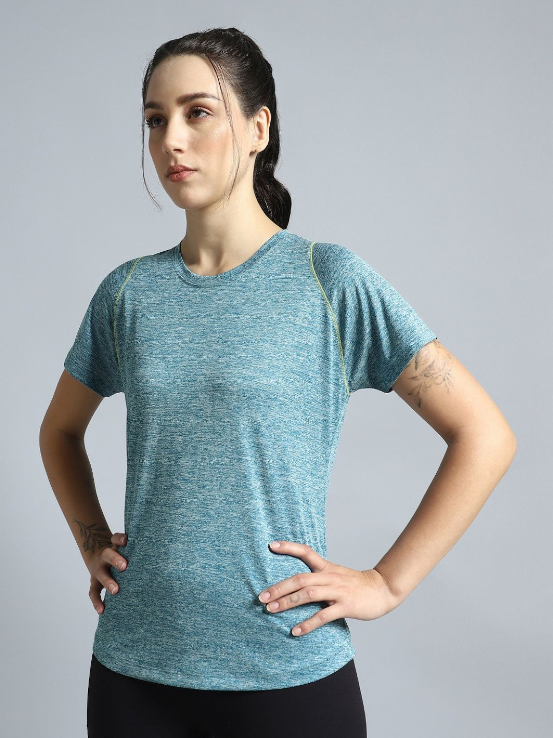 CULT Women Blue Training Sculpted T-shirt