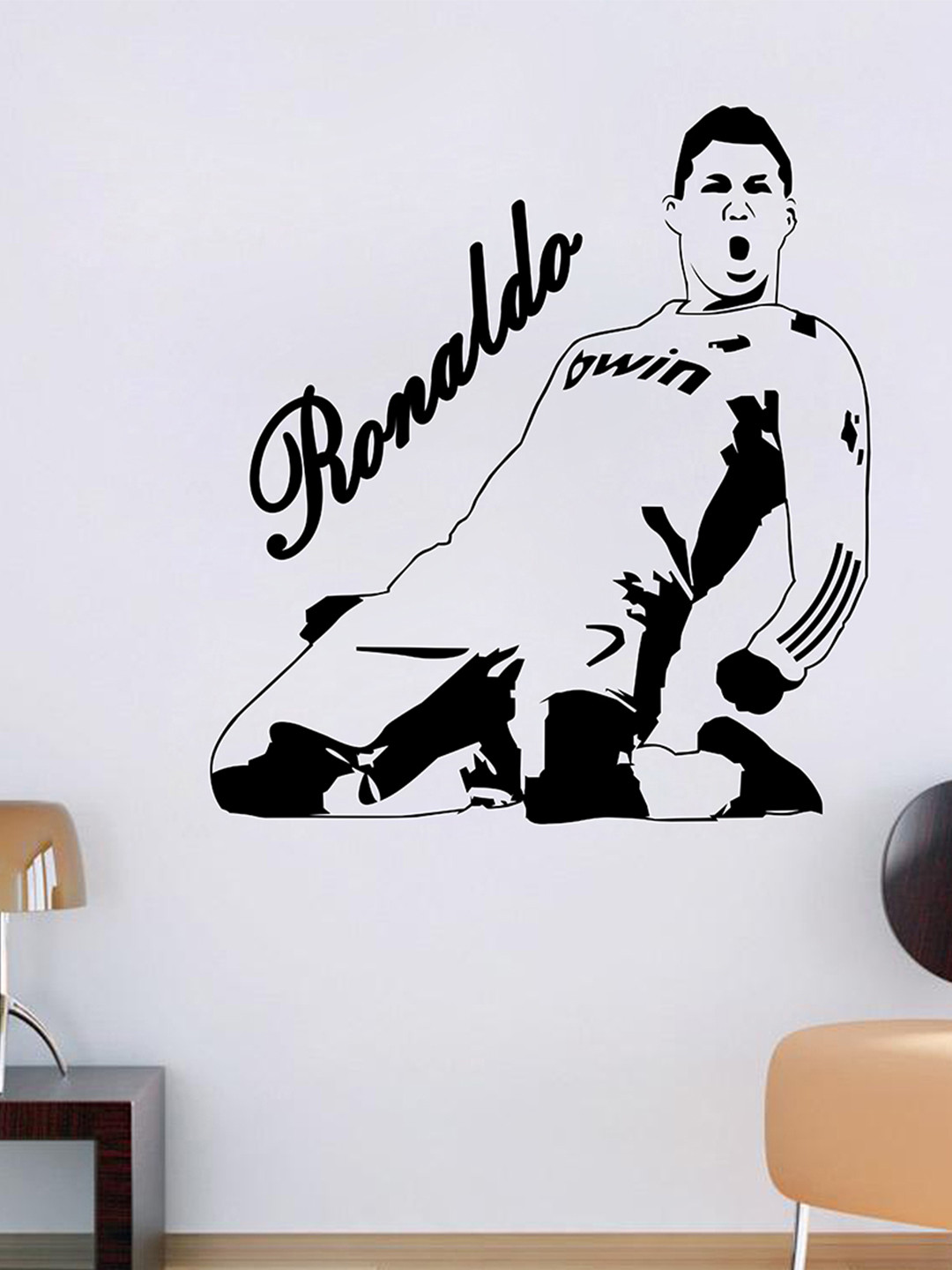 LANSTICK Black Splash-Proof Eco-Friendly Ronaldo Wallpaper