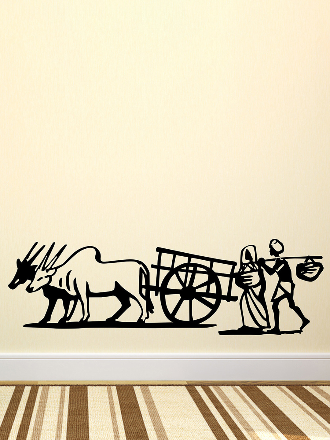 LANSTICK Black Splash-Proof Eco-Friendly Farmer With Cow Wallpaper