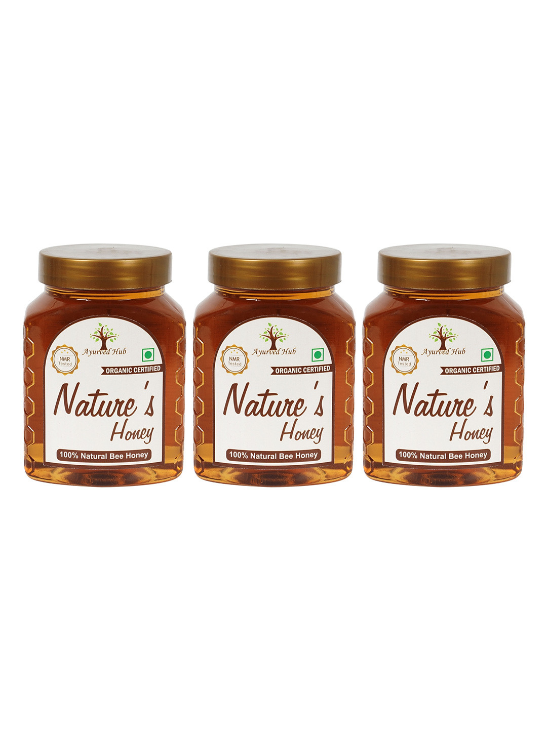 Ayurved Hub Pack Of 3 Raw Organic Nature's Honey from Himachal Pradesh 500g