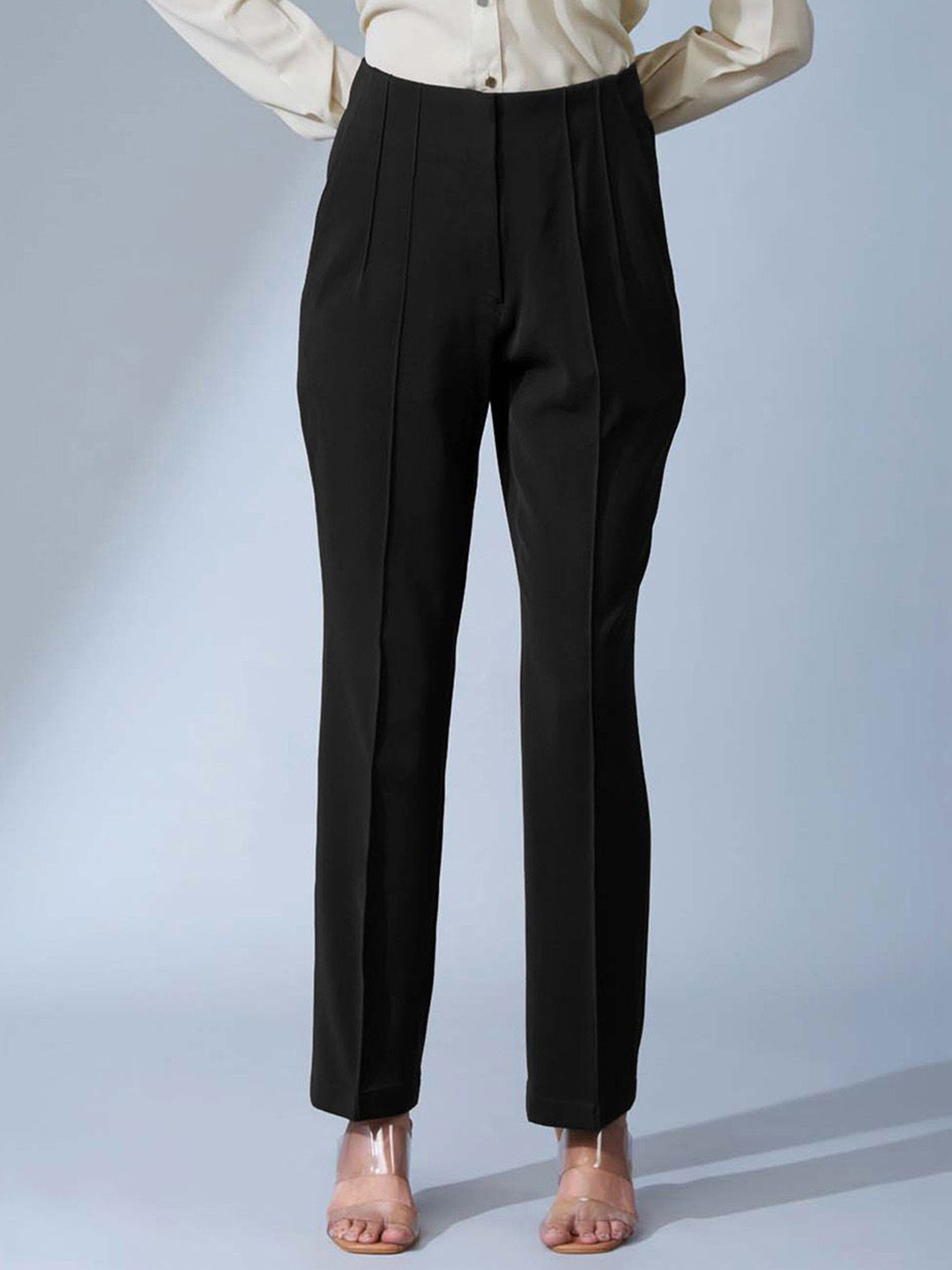 Jaey Women High-Waisted Tapered Fit Double Pintuck Pant