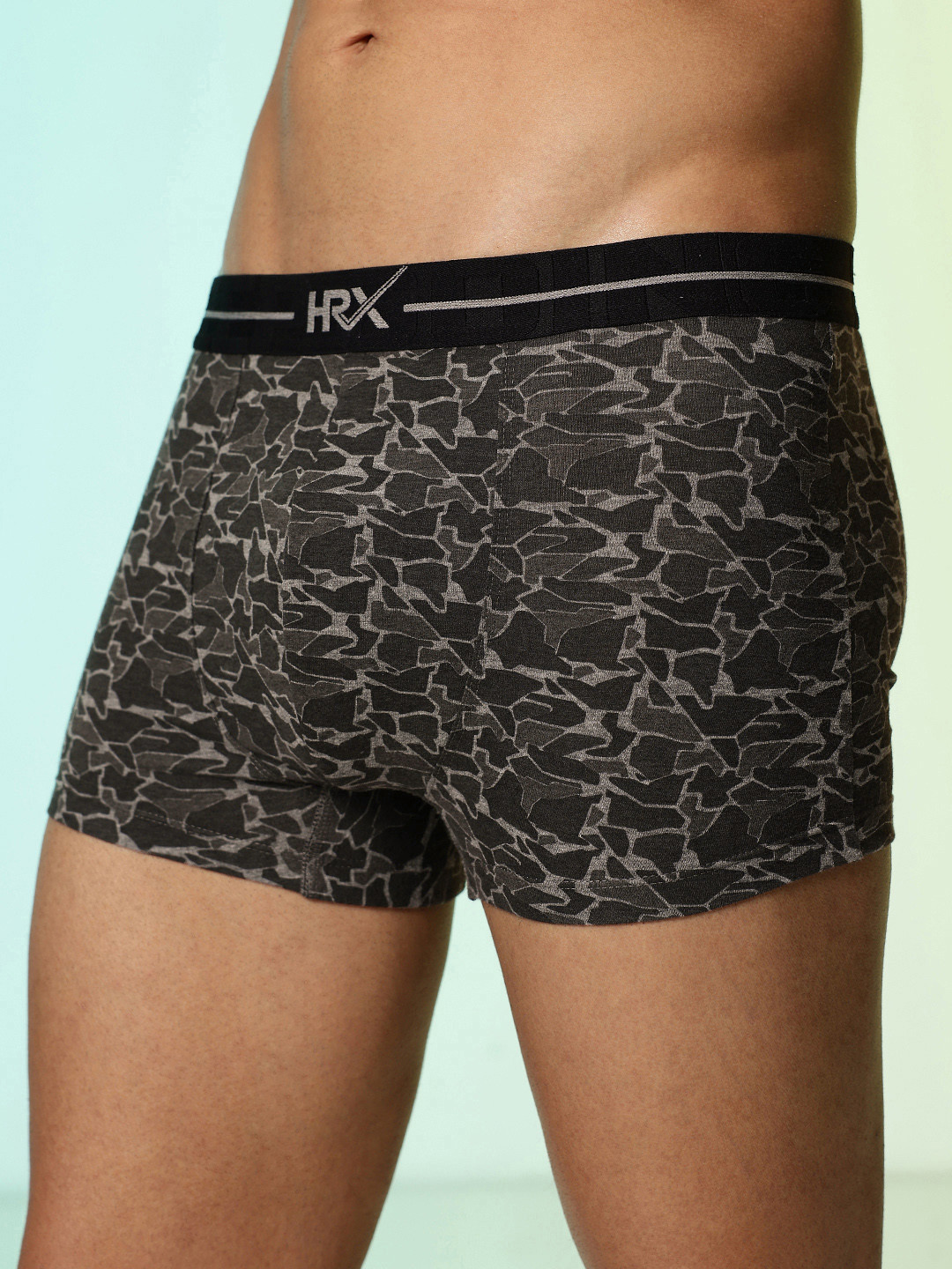 HRX by Hrithik Roshan Men Anti-Microbial Printed Trunks HRX_SS25_M_TRK_CS1_002_B