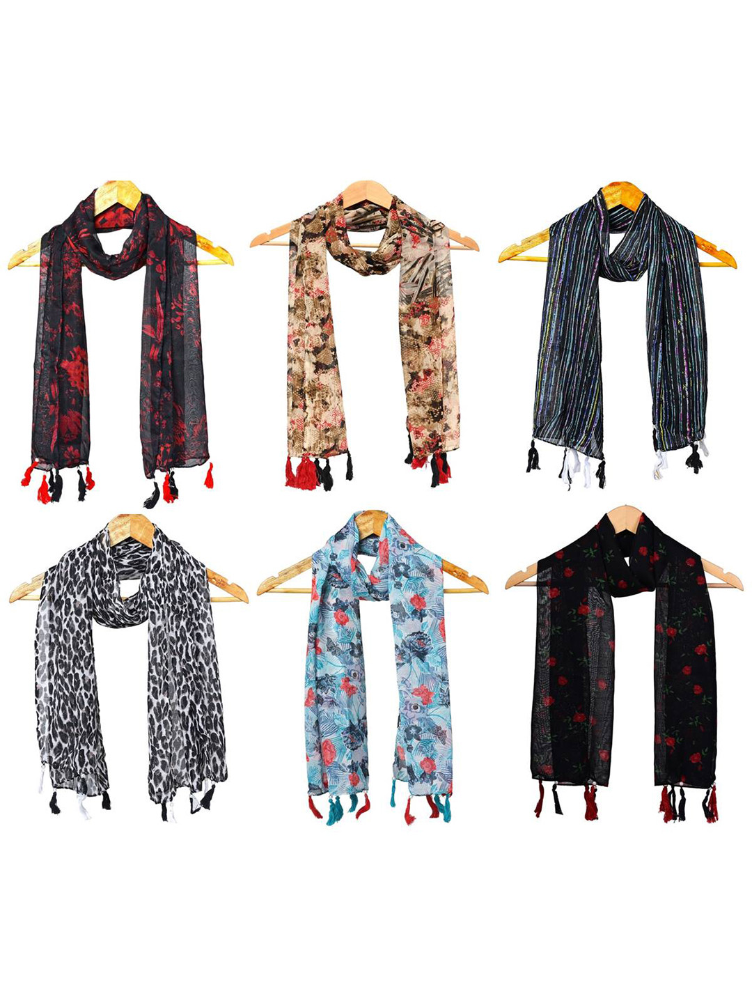 StoleVilla Women Pack O 6 Printed Scarf