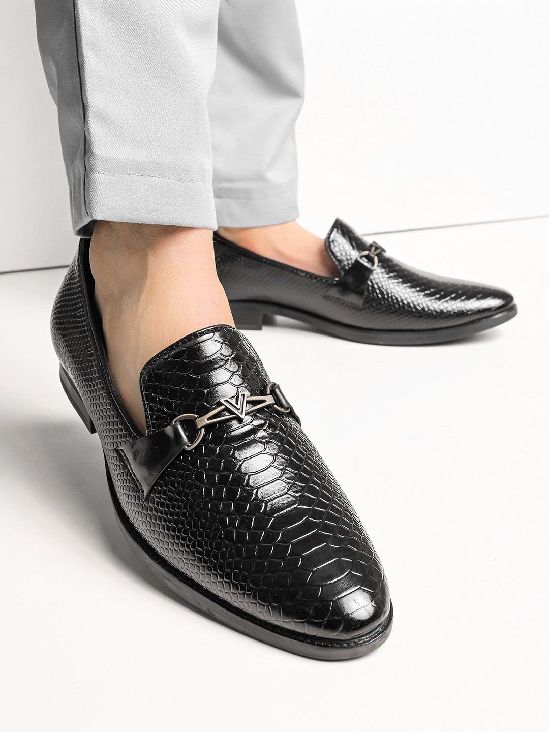 House of Pataudi Men Office Wear Formal Slip-Ons
