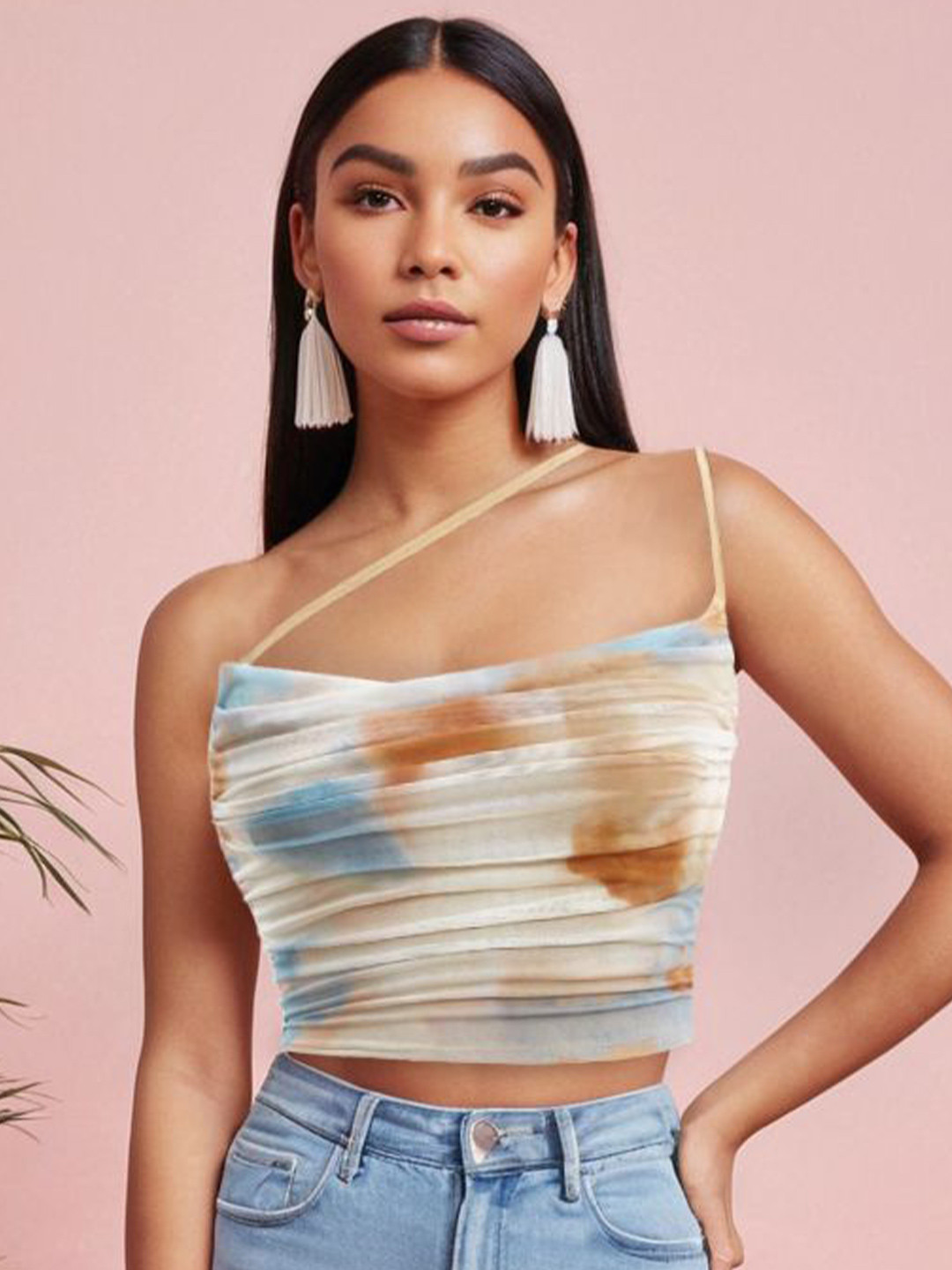 Stylecast X Slyck Print Crop Top