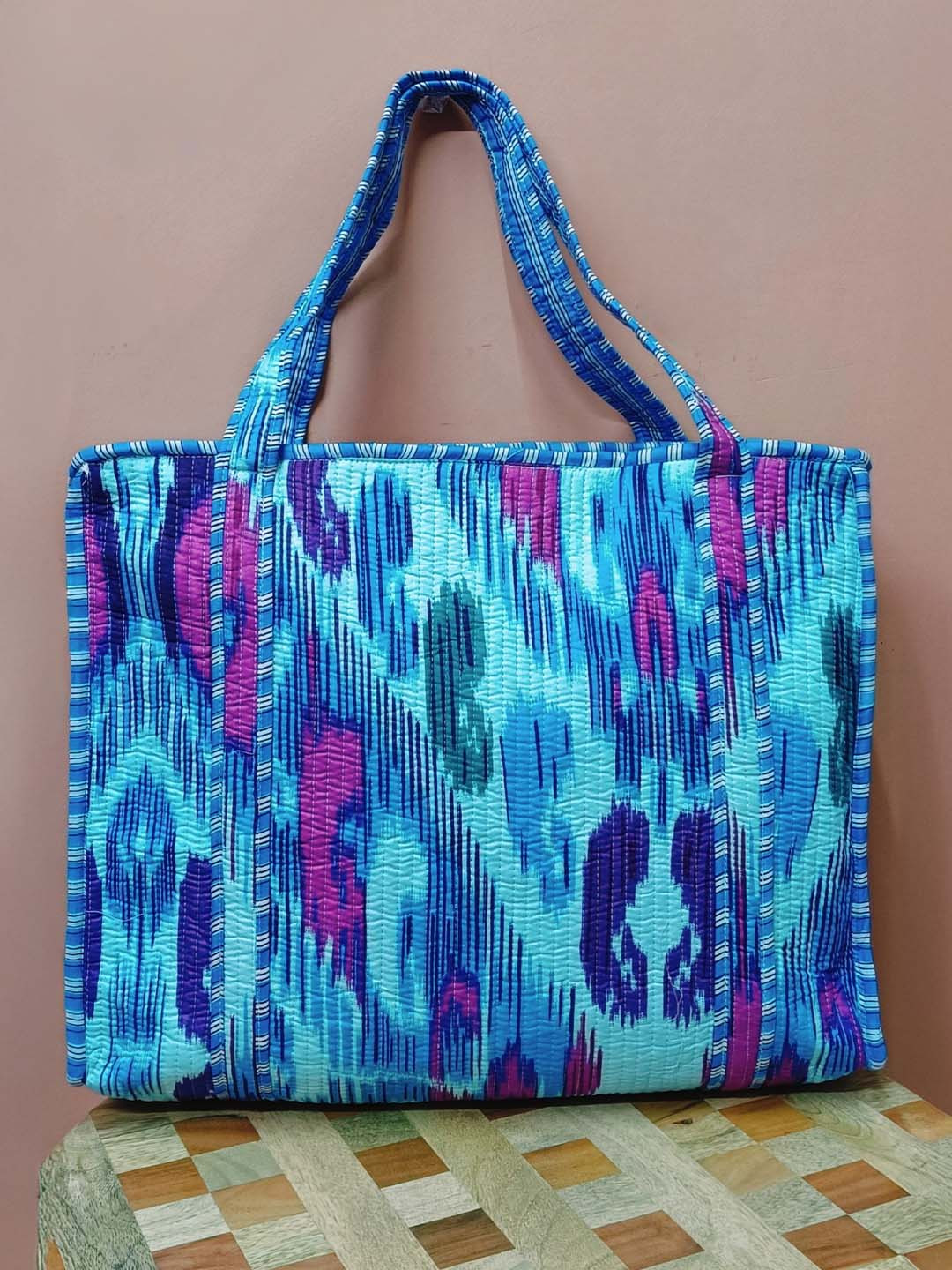 Gulaab Jaipur Quilted Tote Bag