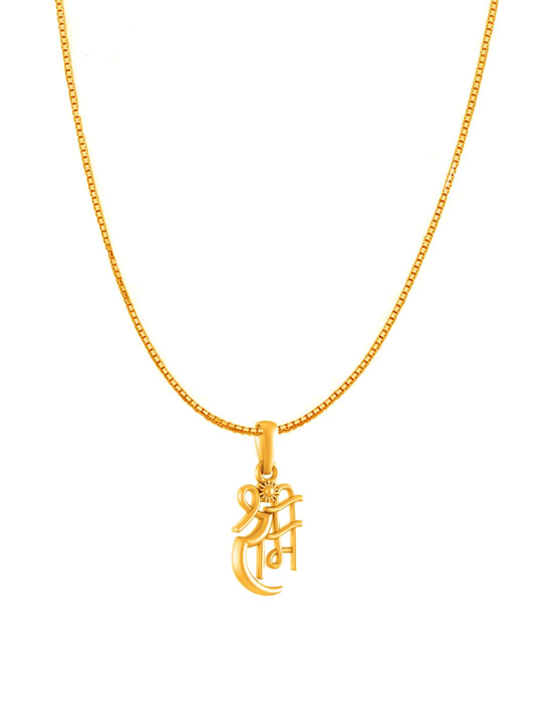Metronaut 925 Silver 22 KT Gold-Plated Ram Pendant With Chain