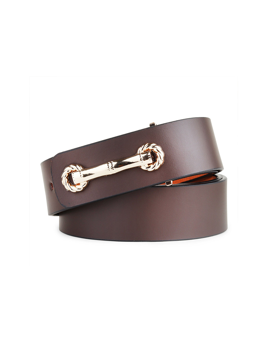 LOOPA Men Leather Formal Belt With Push Pin Closure