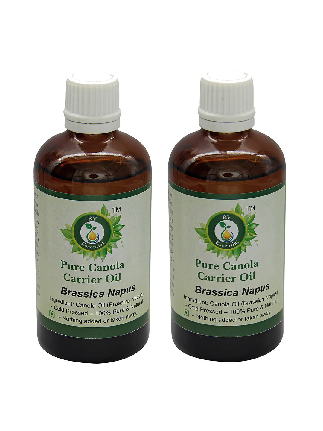 R V Essential Set Of 2 Pure Canola Alochol Free Carrier Oil - 100 ml Each