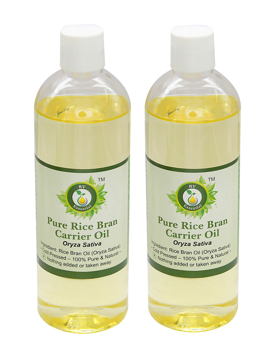 R V Essential Set Of 2 Pure Rice Bran Alochol Free Carrier Oil - 100 ml Each