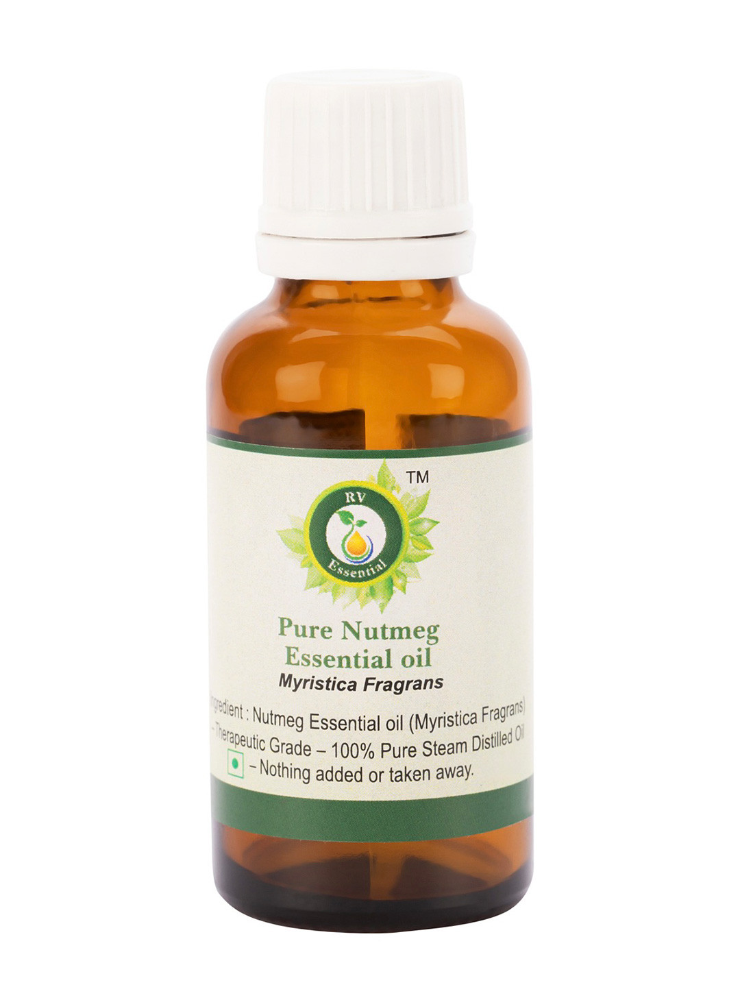 R V Essential Pure Nutmeg Alochol Free Essential Oil - 30 ml