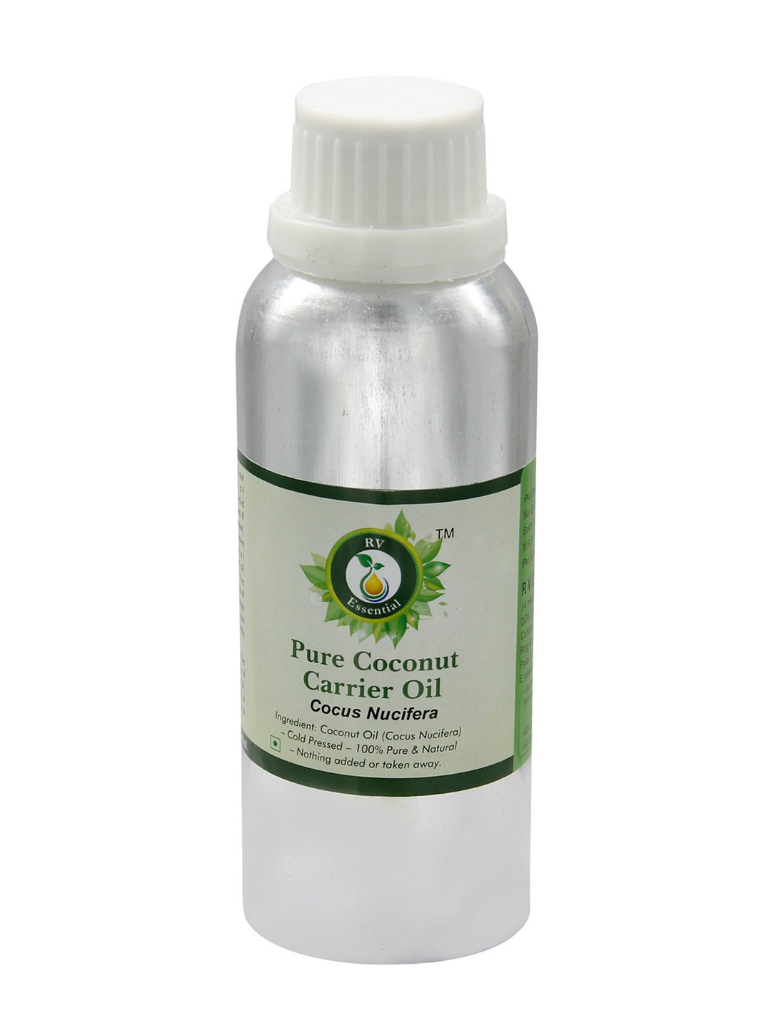 R V Essential Pure Coconut Carrier Oil - 630 ml