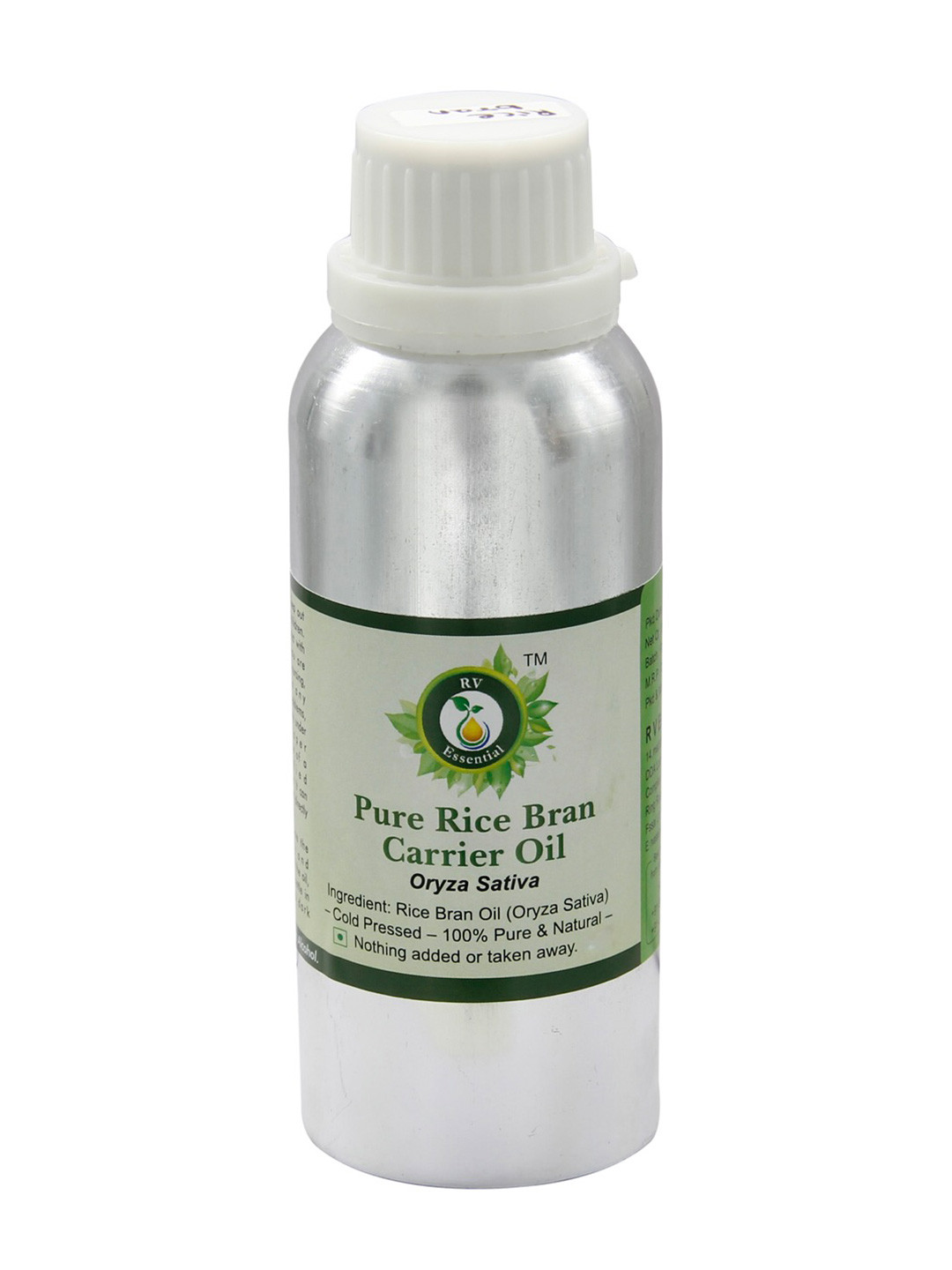 R V Essential Pure Rice Bran Carrier Oil - 300 ml
