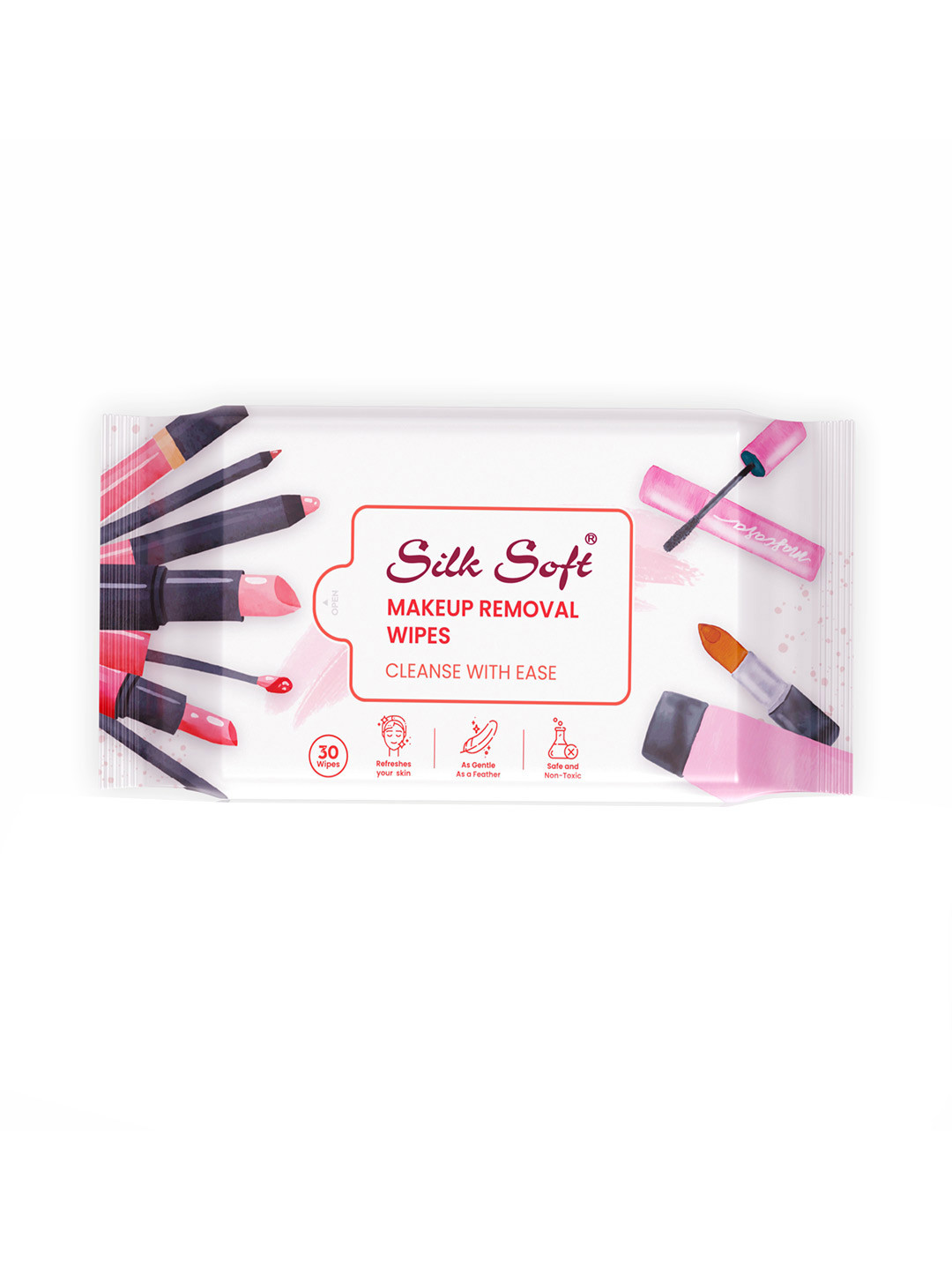 Silk Soft Makeup Removal Wipes Clean With Ease- 30 Wipes