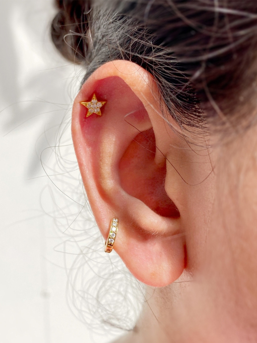 Boldiful Twinkle 18k Gold Vermeil Earstuds 5A Cubic Zirconia Earring