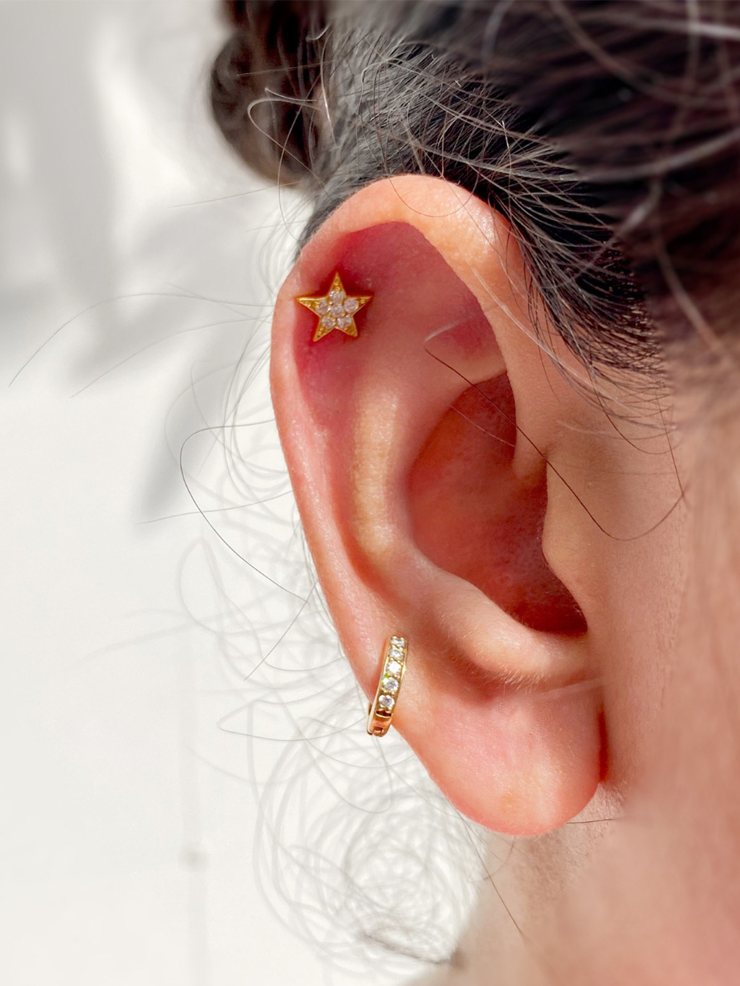 Boldiful Small Huggie 18k Gold Vermeil Hoops 5A Cubic Zirconia Earring