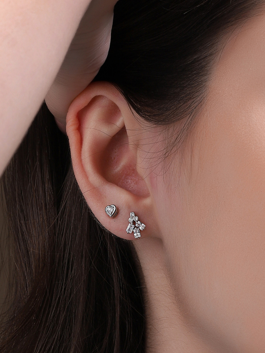 Boldiful Vivid Sterling Silver Earstuds 5A Cubic Zirconia Earring