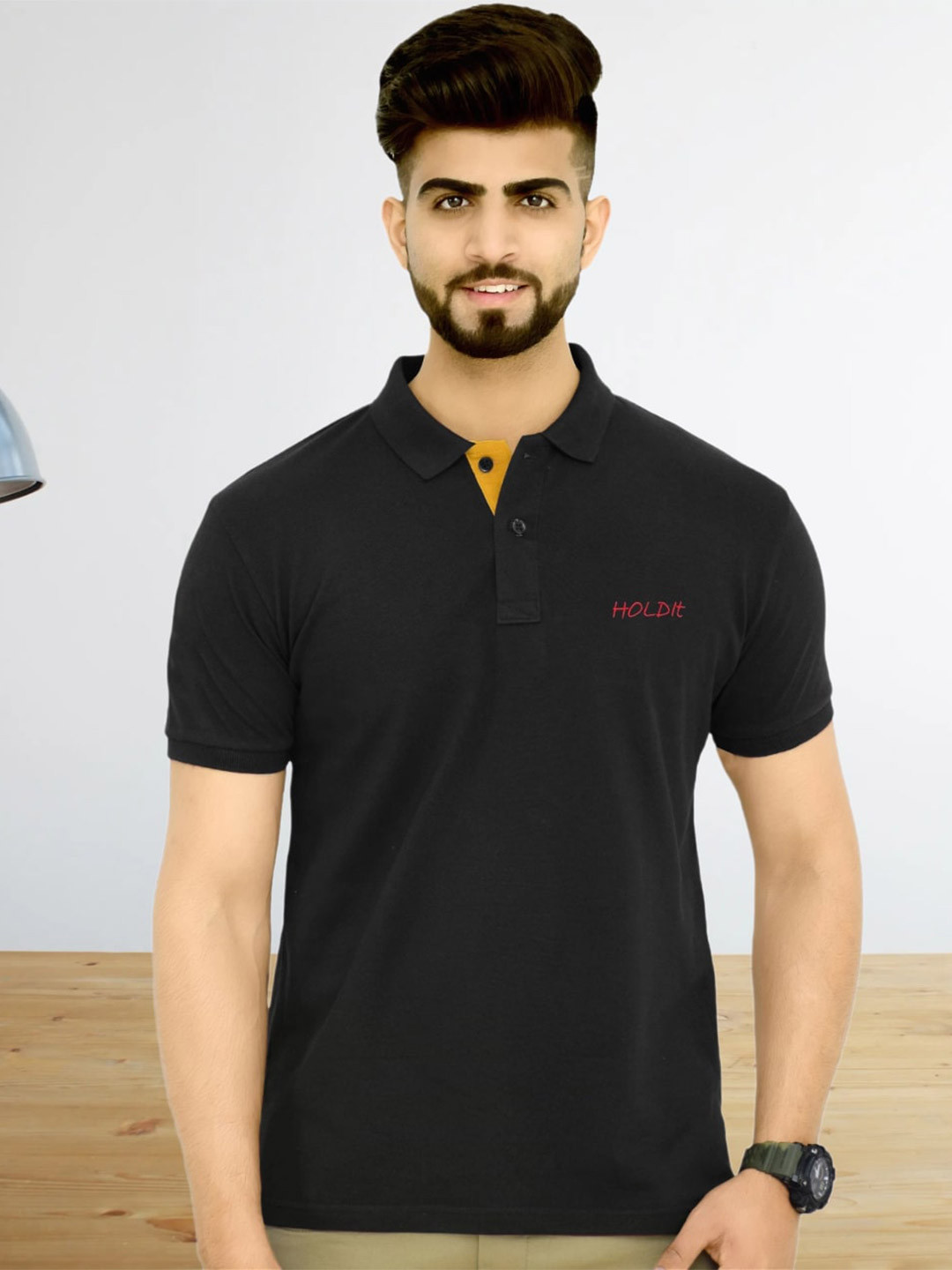 TAZO Polo Collar New Basics Cotton Regular Fit T-shirt