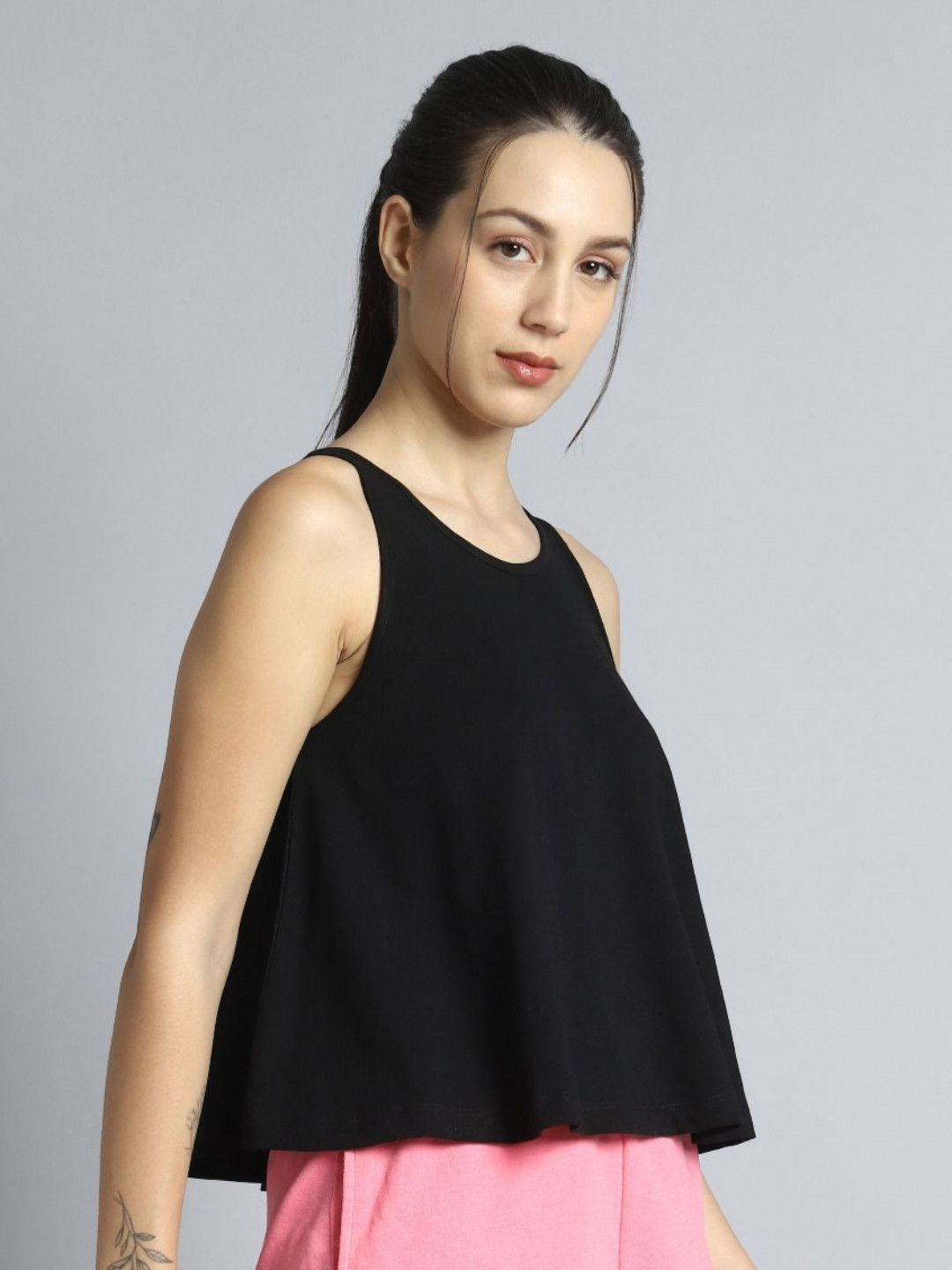 CULT Women Black Dance Flow Tank