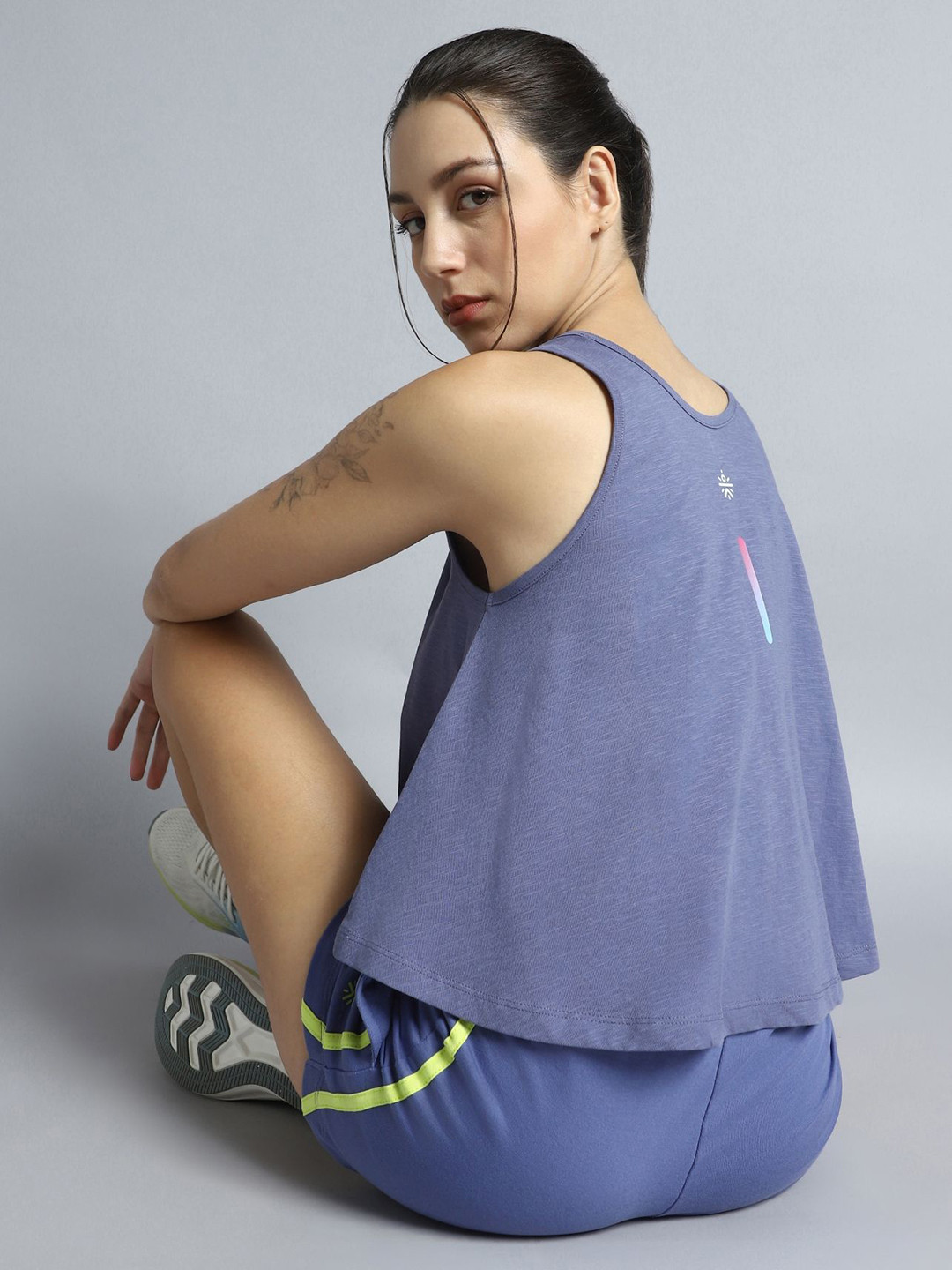 CULT Women Blue Dance Flow Tank