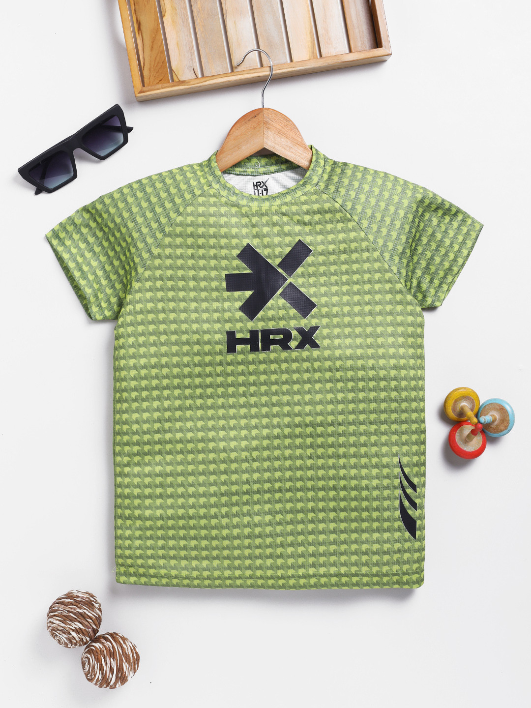 HRX by Hrithik Roshan Boys U17 Brand Logo Printed Rapid Dry Active T-shirt