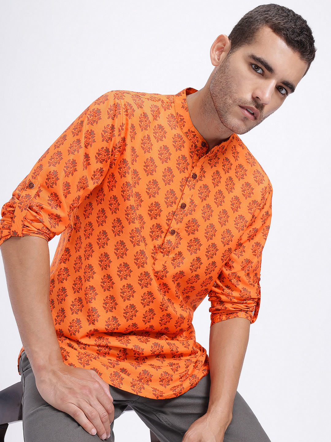 Anouk Rustic Ethnic Moti Print Short Kurta