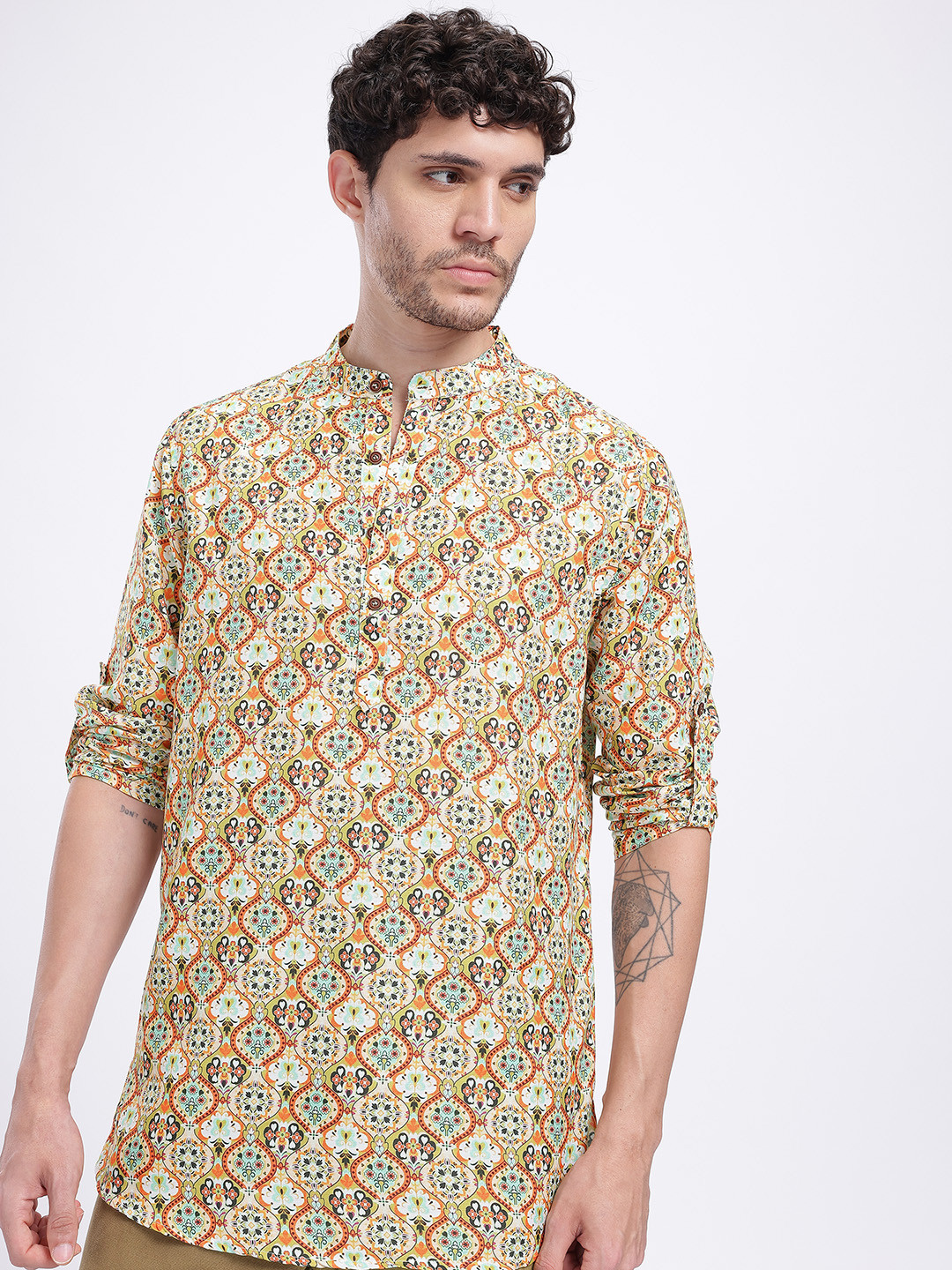 Anouk Rustic Ethnic Moti Print Short Kurta